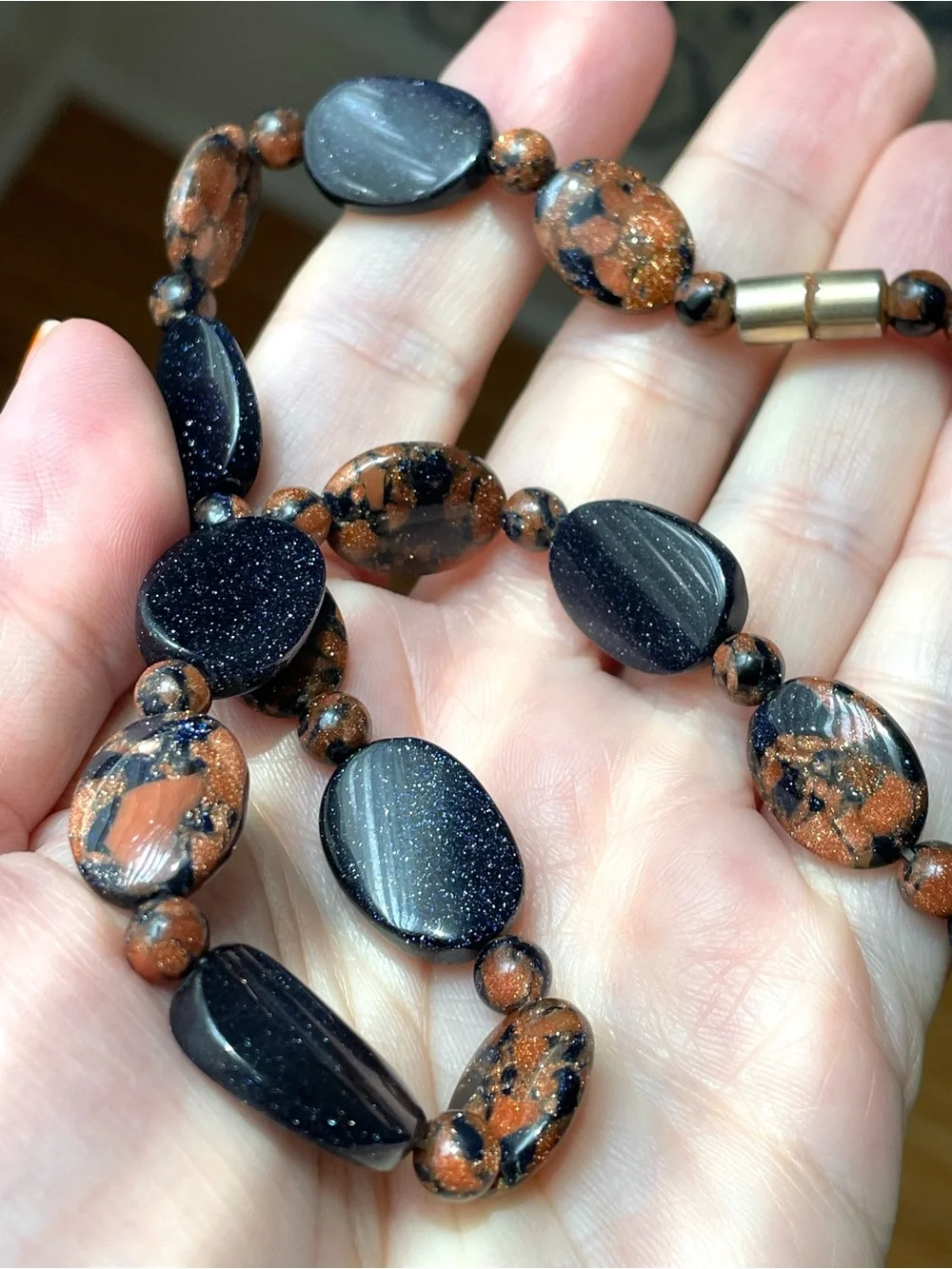Vintage polished goldstone