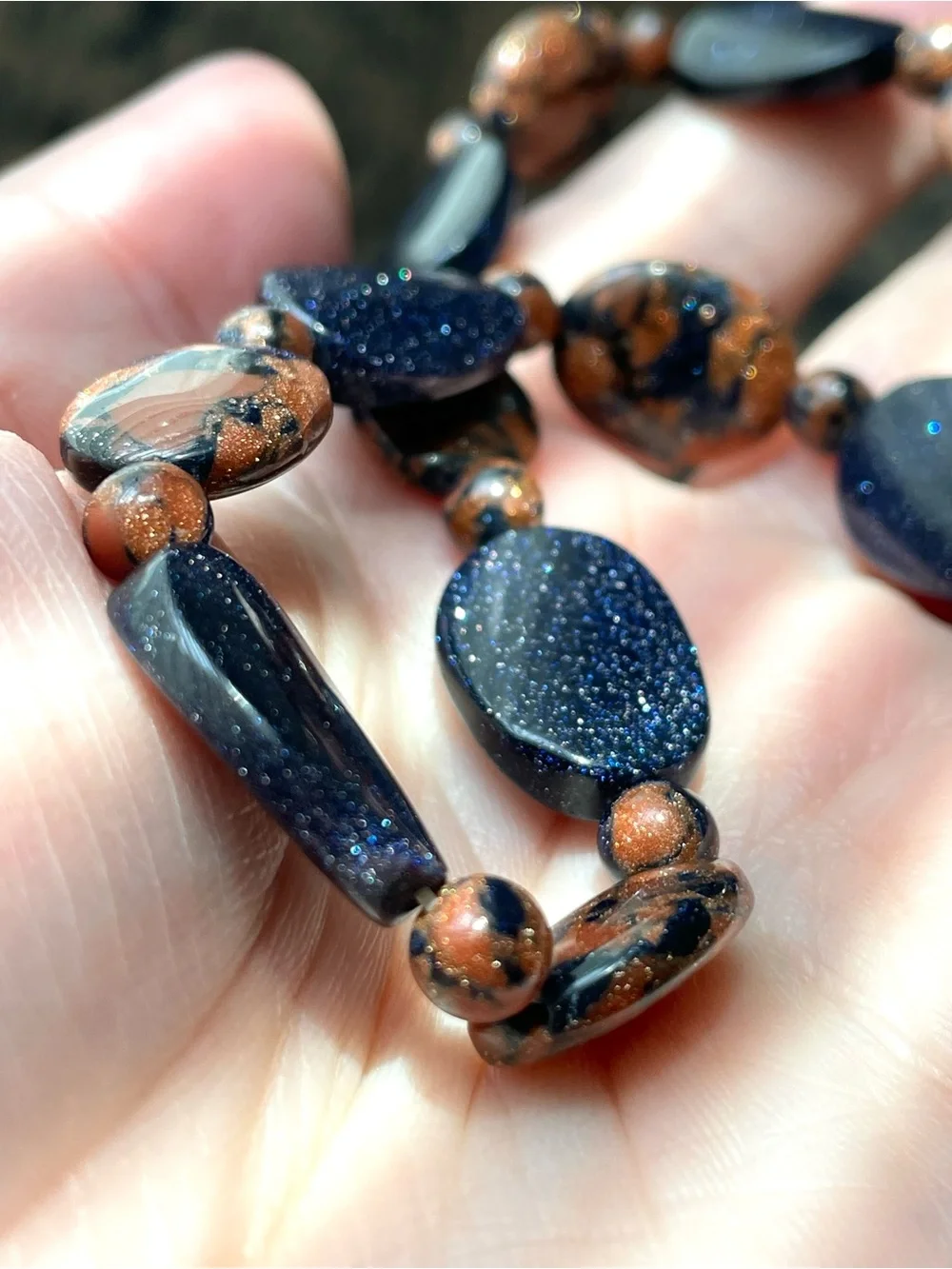 Vintage polished goldstone