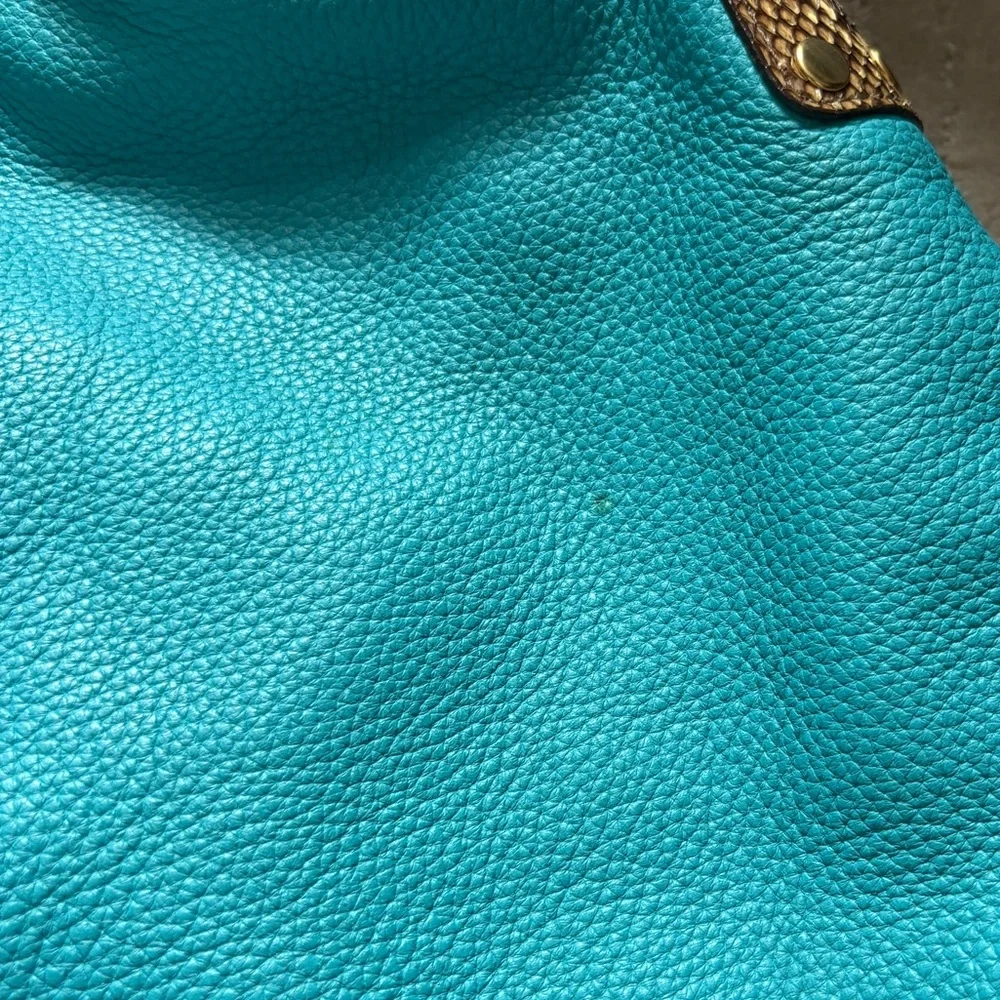 Be & D Crawford Studded Leather Snakeskin Strap