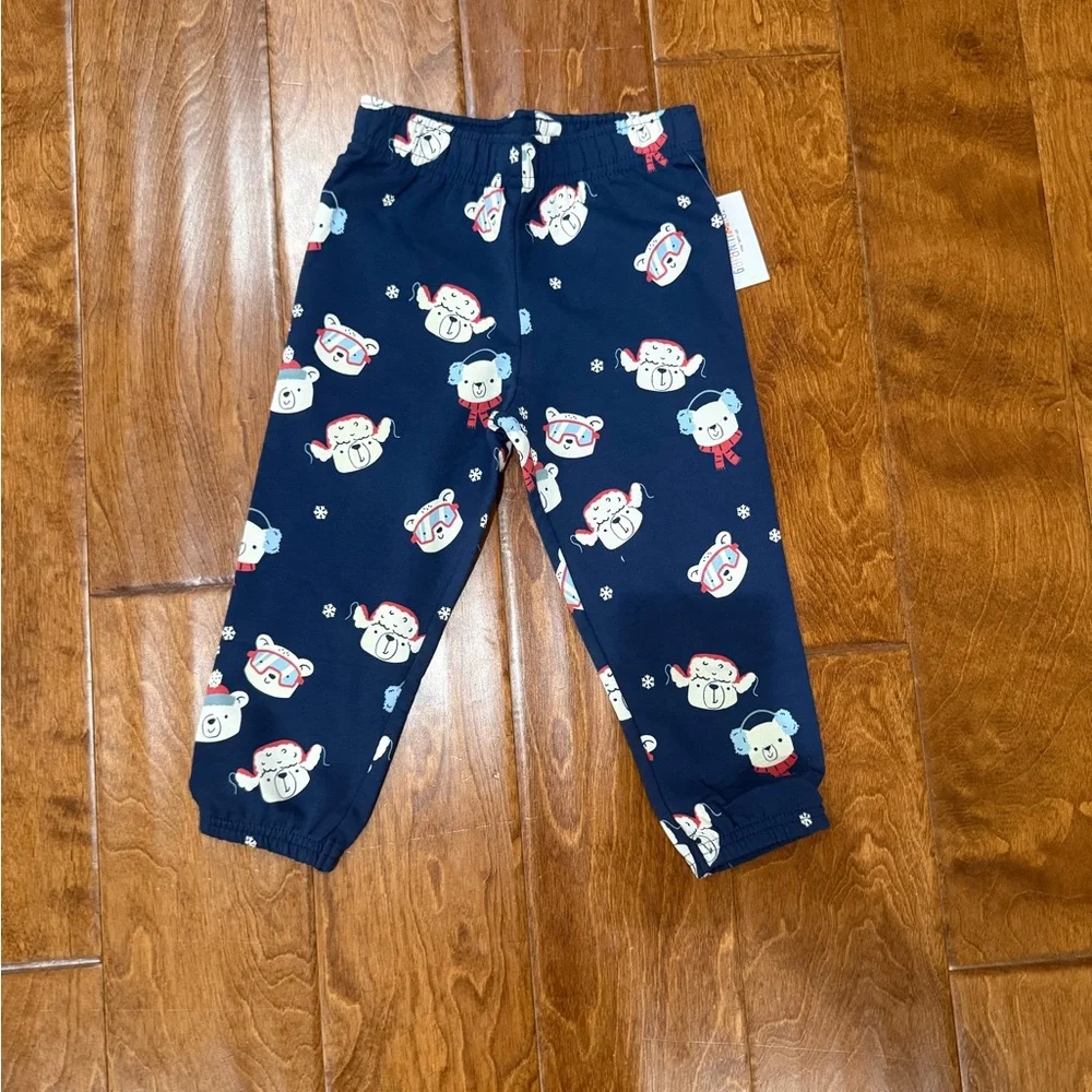 NWT Size 12M Garanimals Navy Blue Bear Cove jogger Pants