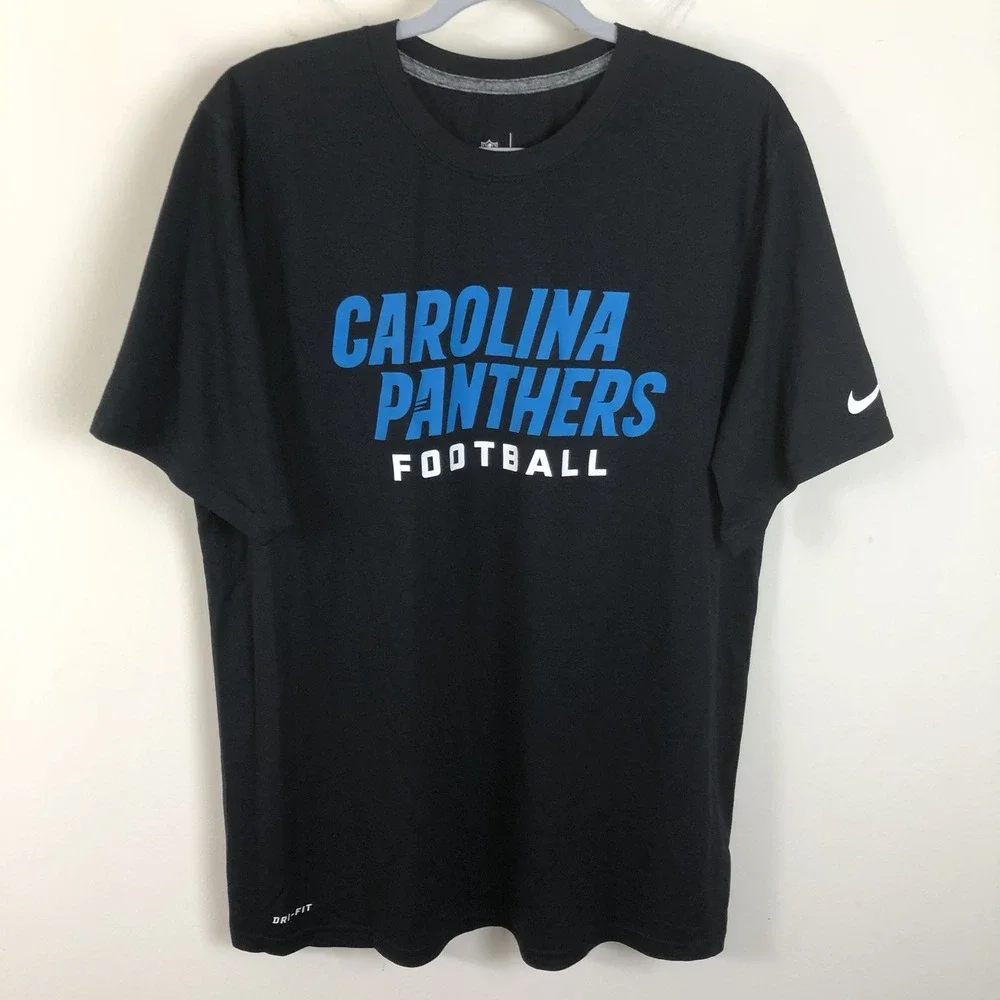 Nike Dri-Fit NFL On Field Carolina Panthers T-shirt Men's L Black Football