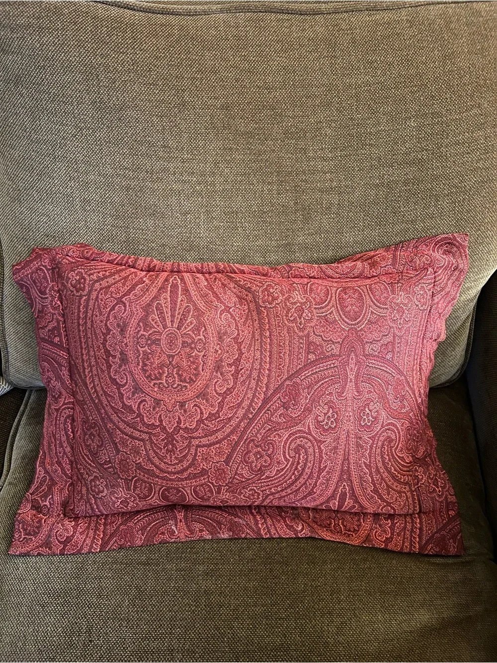 Vintage SFERRA Bros Italian Jacquard Down Pillow w/down insert.