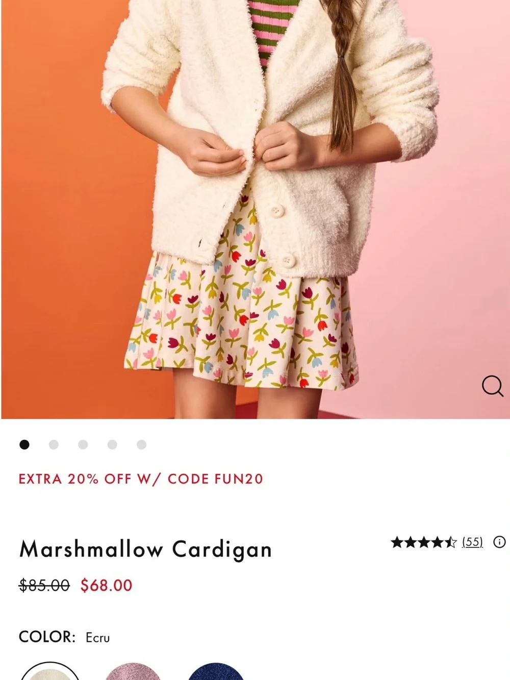 Hanna Andersson plush cream