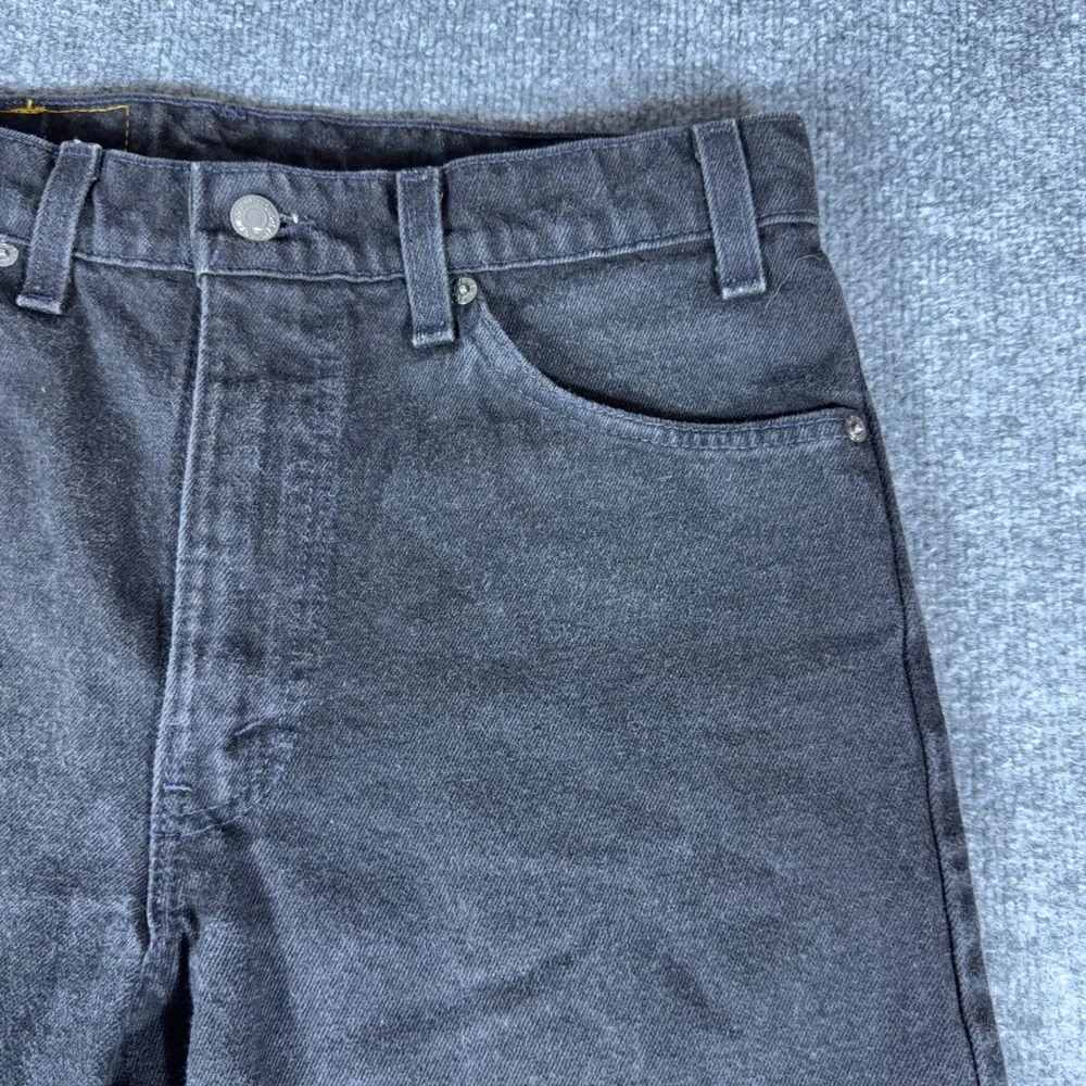 Vintage Levis 550 Orange Tab Mens 33x30 Black Relaxed Tapered Leg Jeans USA 90s