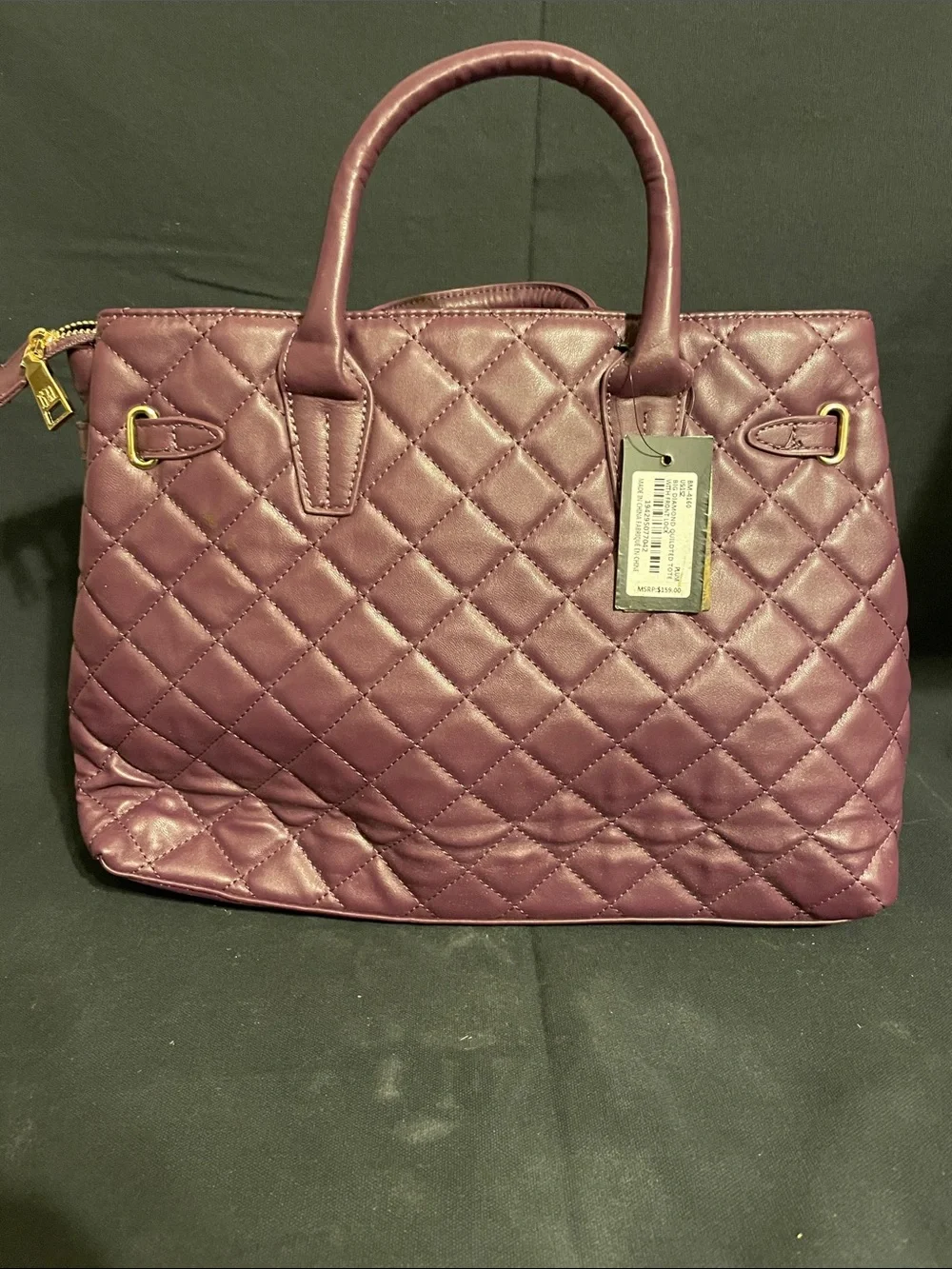 Badgley Mischka quilted mauve