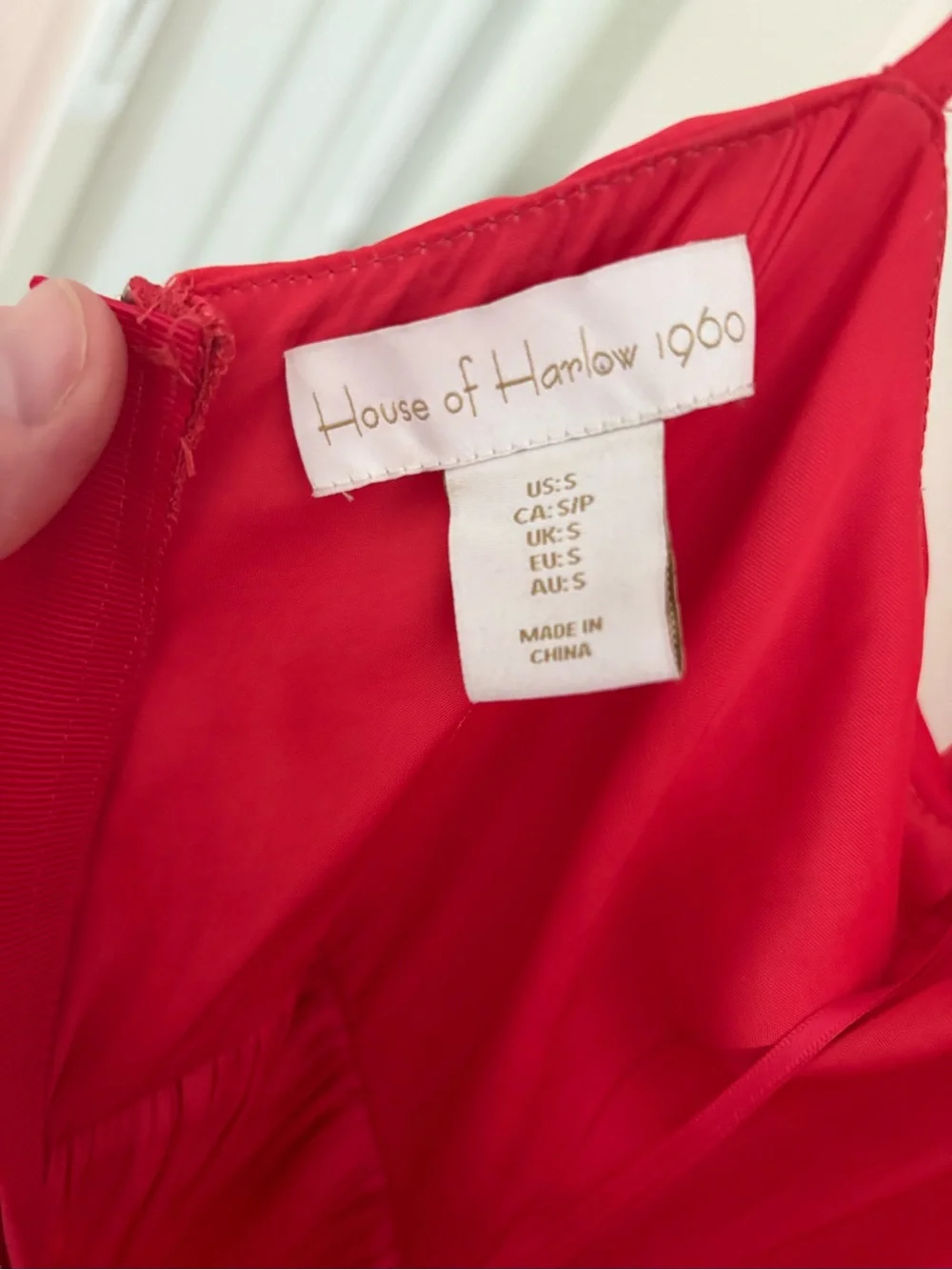 House of Harlow 1960 vibrant red