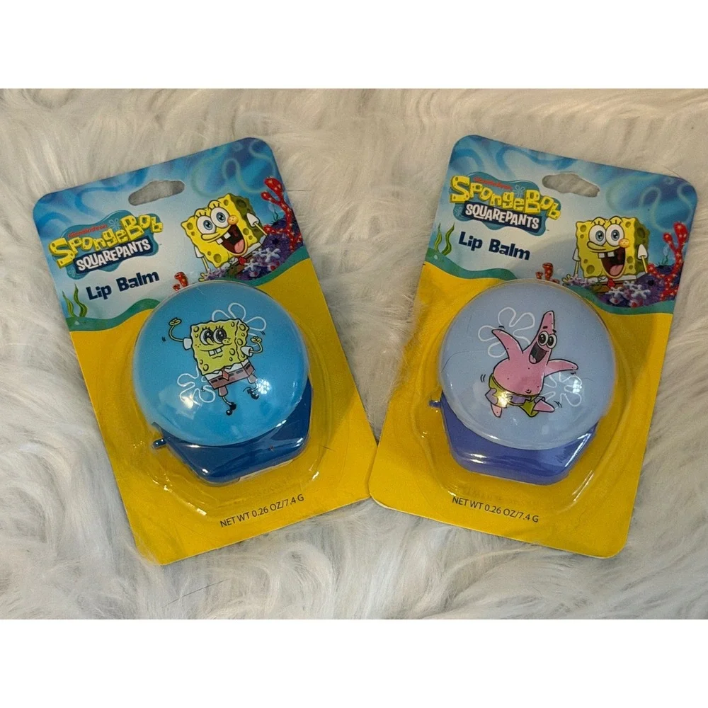 Nickelodeon SpongeBob SquarePants & Patrick Star Lip Balm Set 2pk 0.26oz NEW