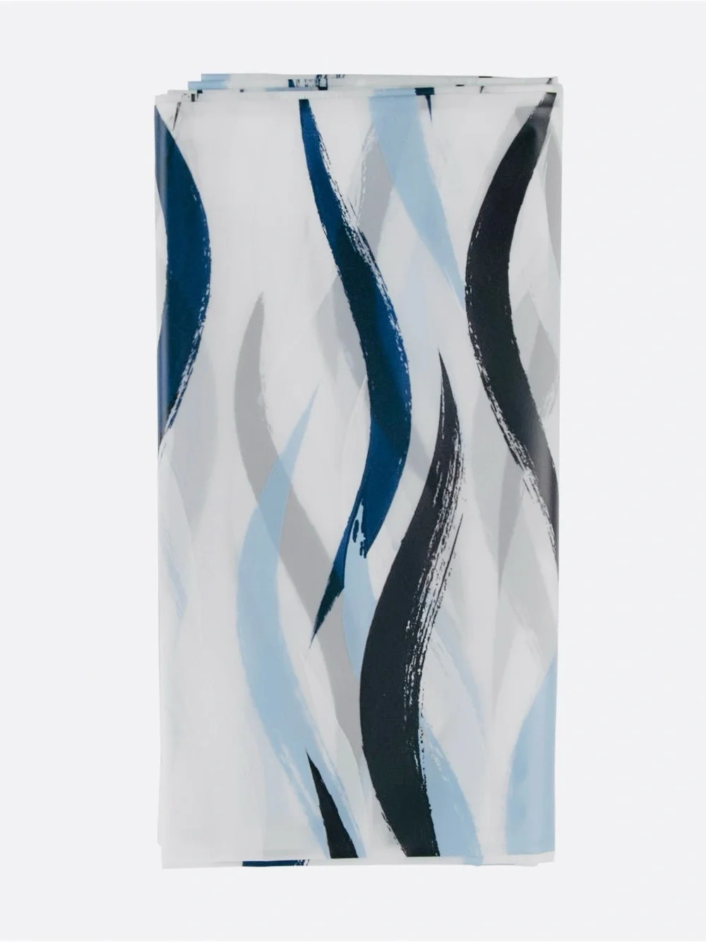 Comfort Bay Peva Shower Curtain Brushstroke Waves Printed 70x72 NWT