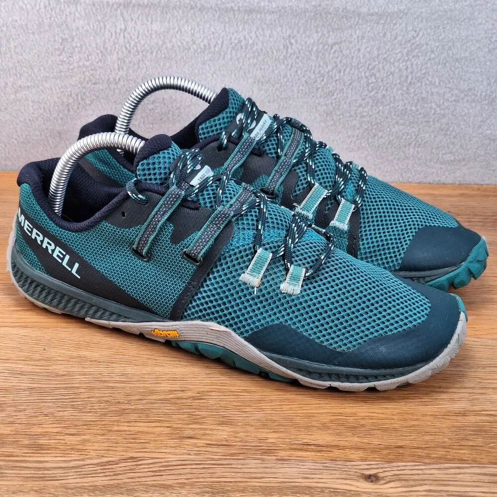 Merrell Trail Glove 6 Womens 9 EU 40 Barefoot Sneakers Teal Blue Mesh Minimalist