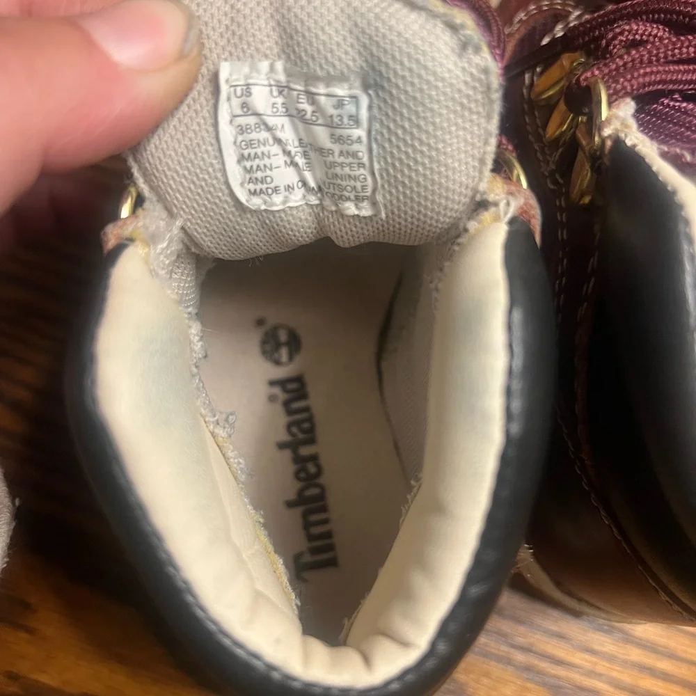 Timberland very gently