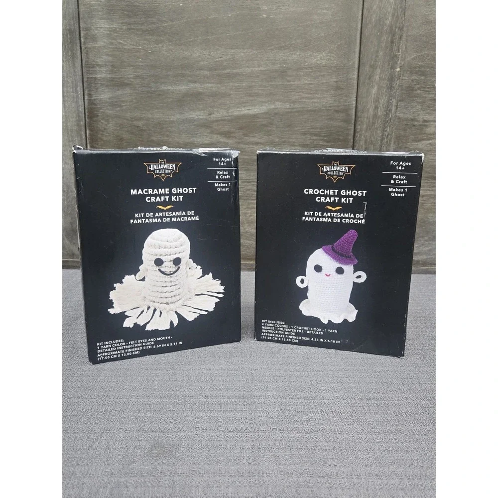 The Halloween Collection 2025 Crochet & Macrame Ghost Craft Kit by Aldi - 2 Kits