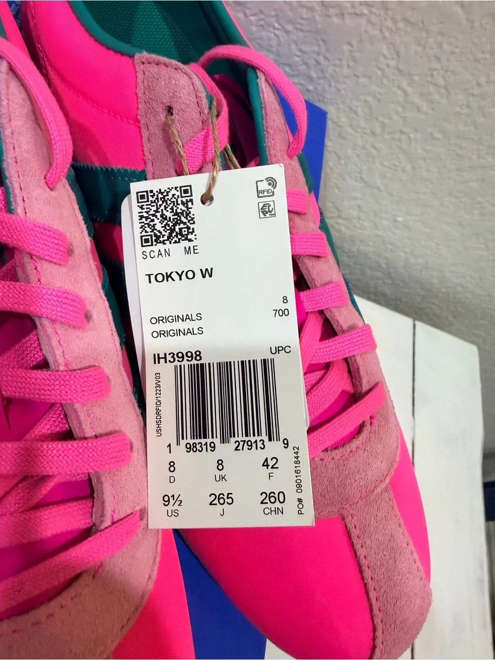 9.5W Adidas Pink Tokyo sneaker New