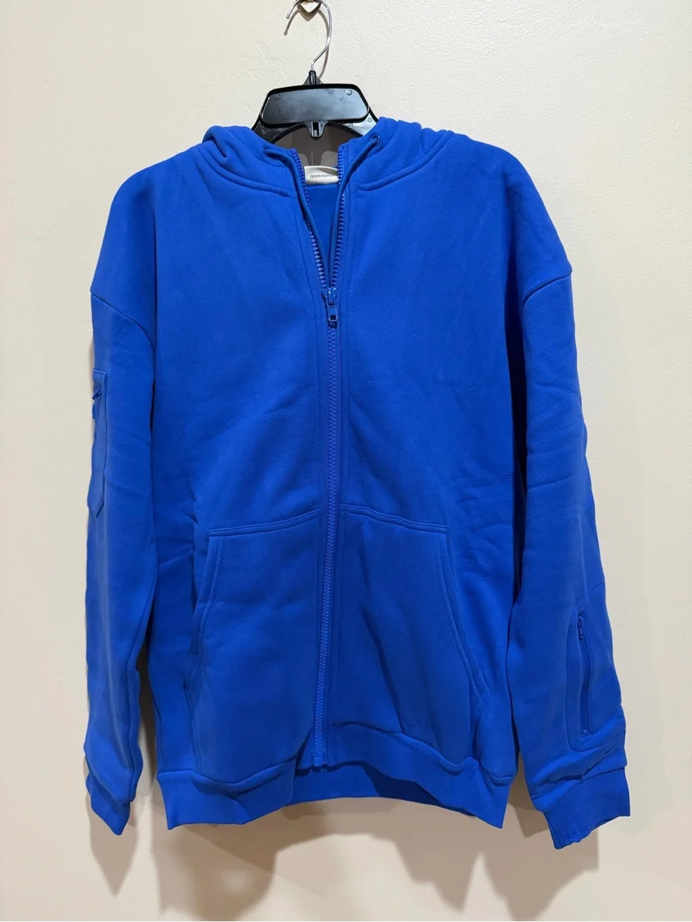Comfrt Cozy Zip-Up Hoodie Jacket - Cobalt Blue