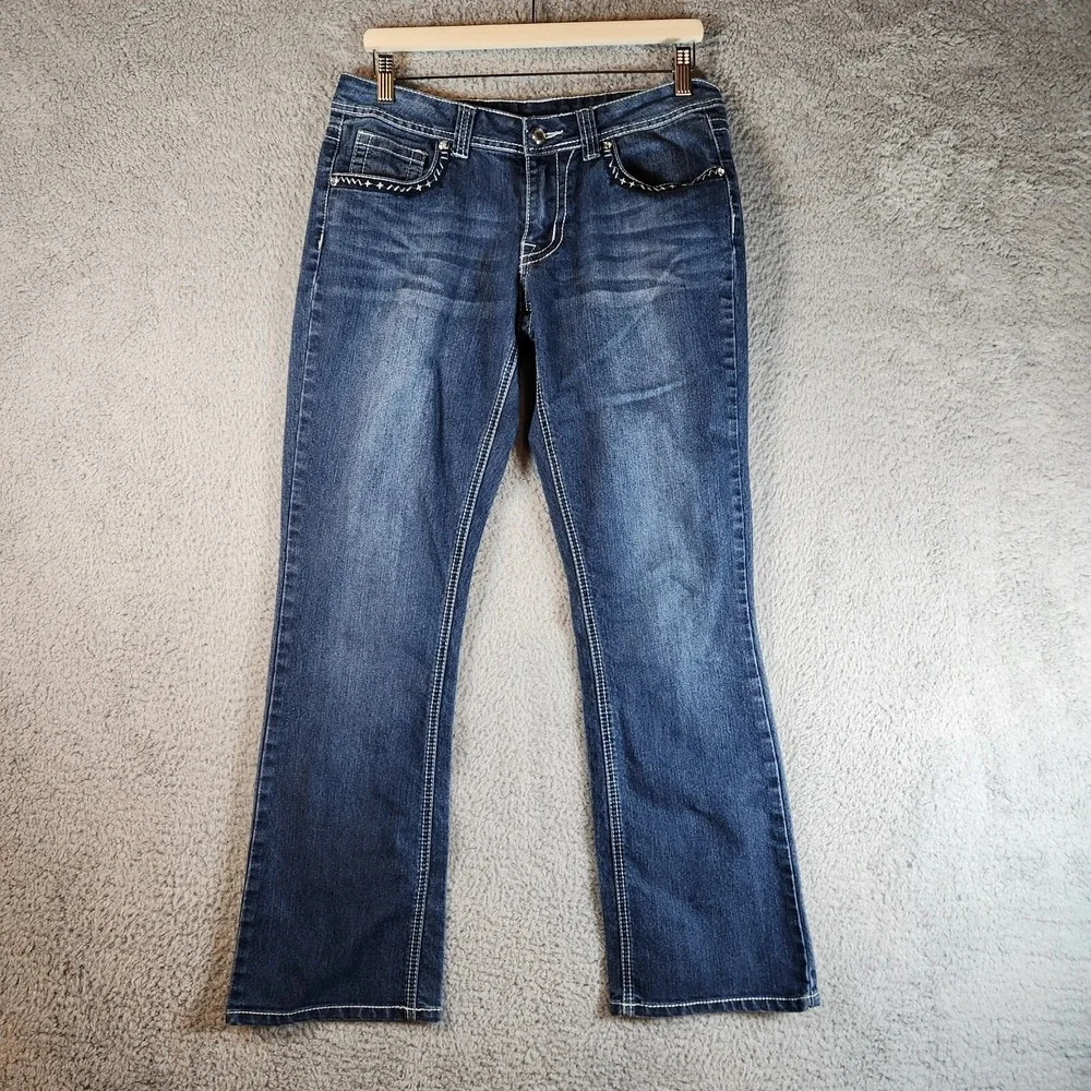 Cg I Cg‎ Jeans Womens 8 (Fits 33x31) Medium Wash Bootcut Stretch Casual