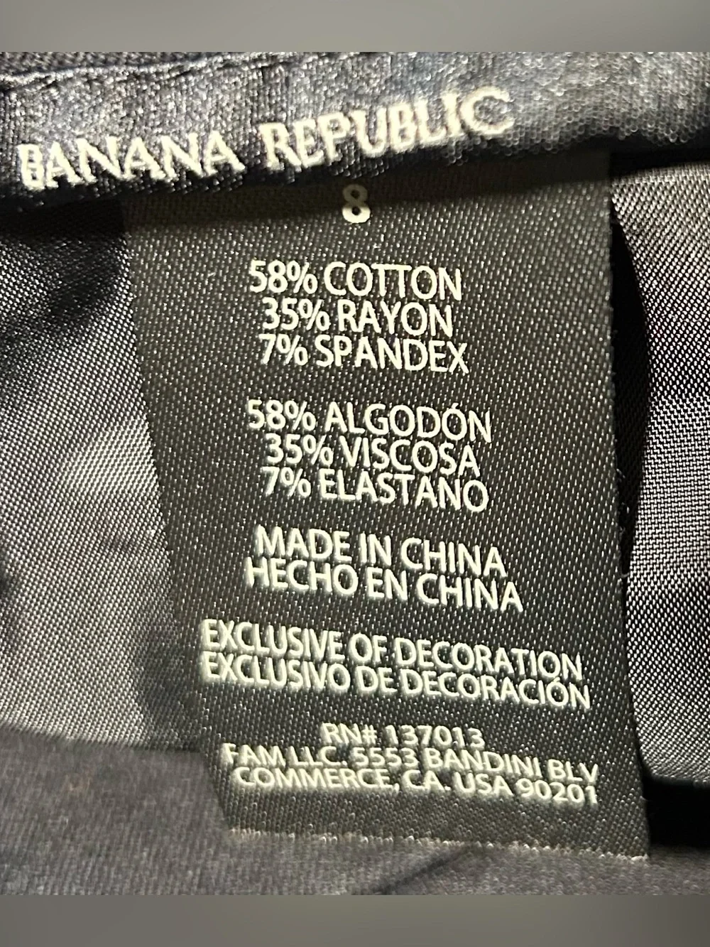Banana Republic tailored straight