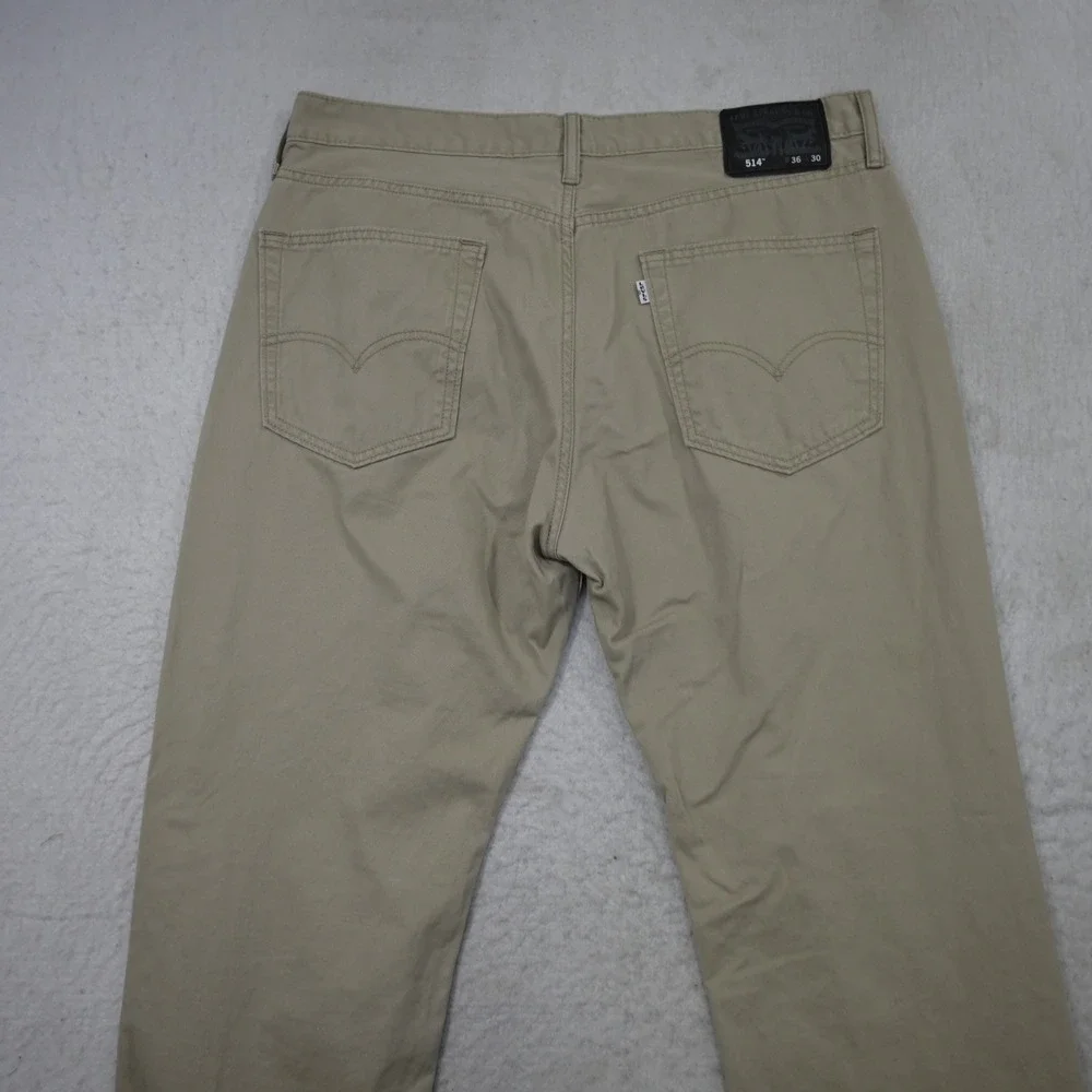 Levi‎ Strauss & Co. 514 Men 36x30 Straight Fit Tan Khaki Cotton Chino Pants