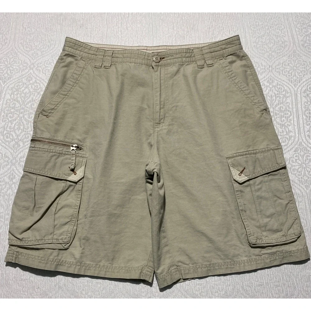 Columbia Mens Tan Cotton‎ Cargo Shorts Size 36 XM 4592 Hiking Outdoor Utility