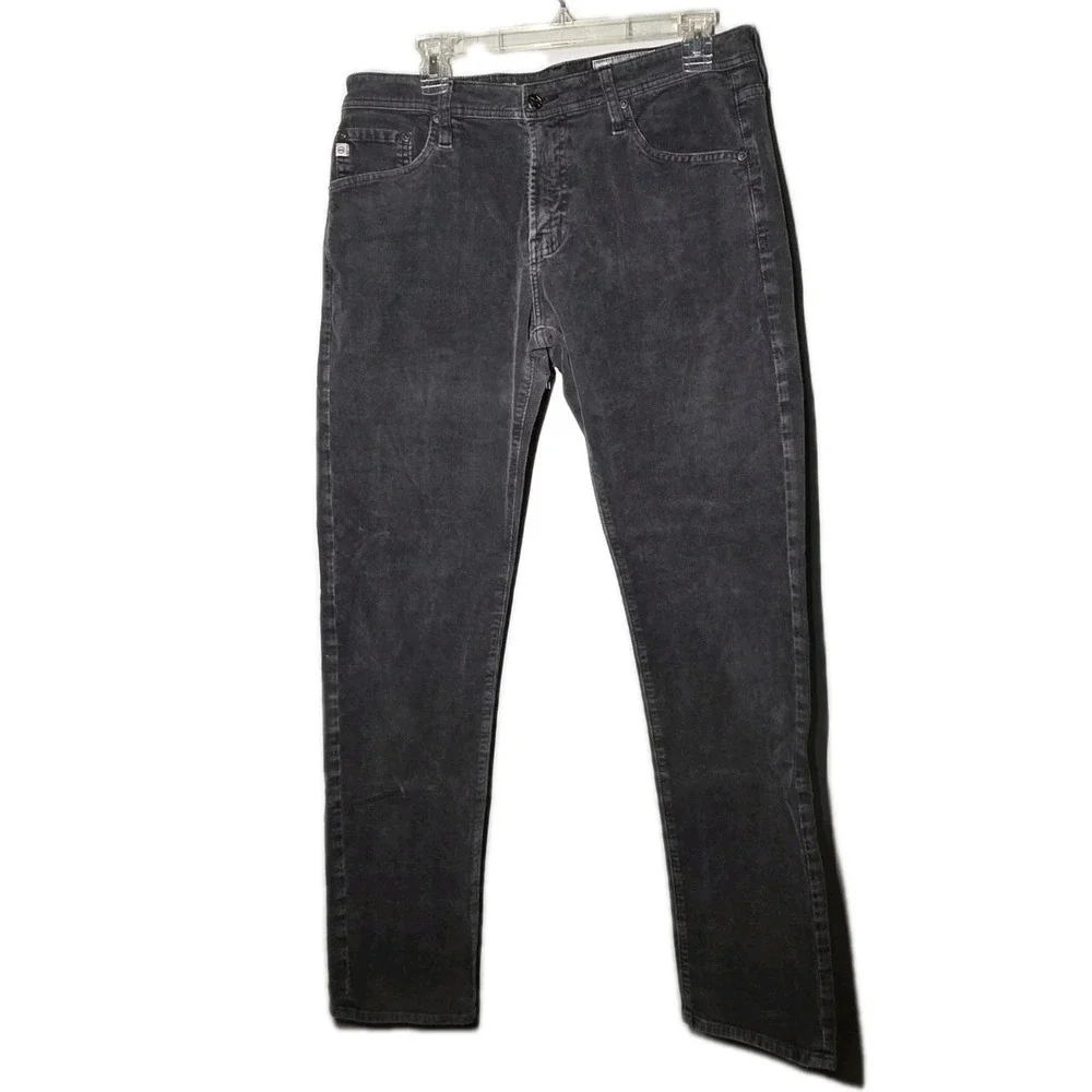 AG Adriano‎ Goldschmied Pants Mens 32x33 Gray Corduroy Tellis Modern Slim Skinny