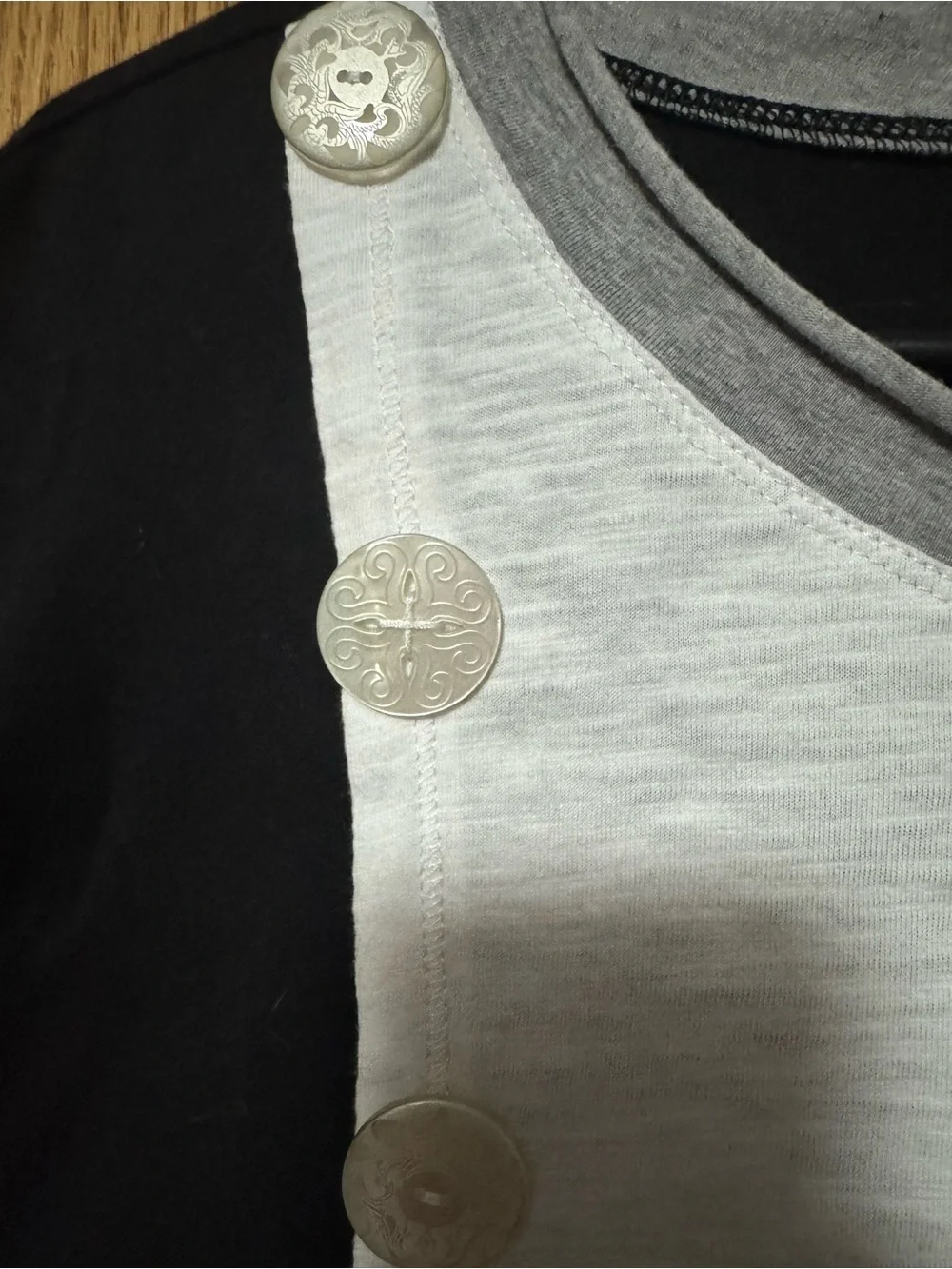 neon buddha top pocket buttons