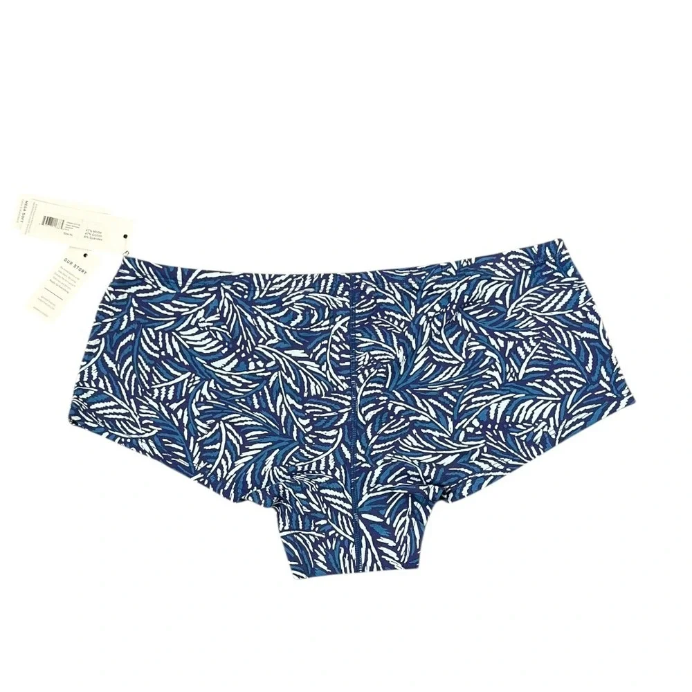 Pair of Thieves Mega Soft Boyshort Underwear Blue Leaf Print‎ Women's XL NWT