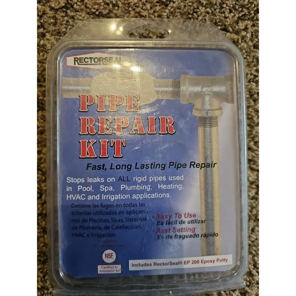 PIPE REPAIR KIT FAST‎ LONG LASTING BY RECTORSEAL, STOPS PIPE LEAKS, 82112, NEW