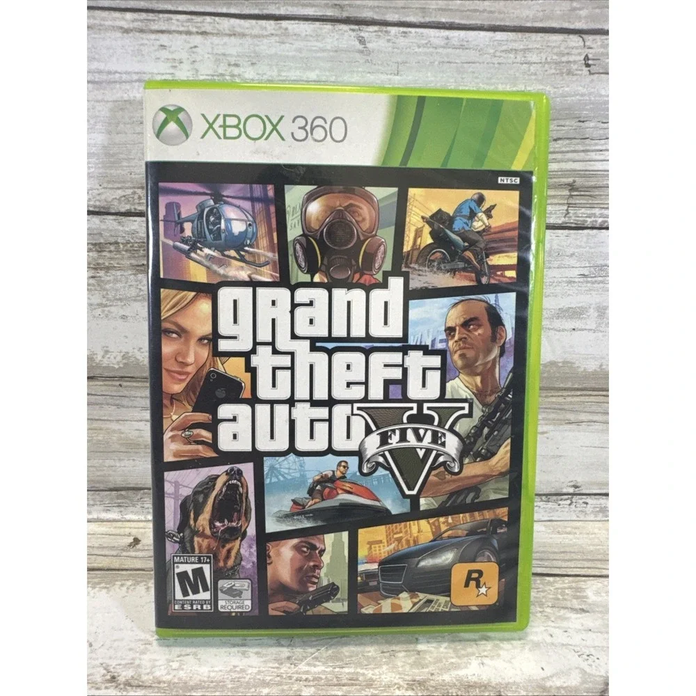 Grand Theft Auto V Microsoft Xbox 360‎ 2013 Complete With Manual And Map