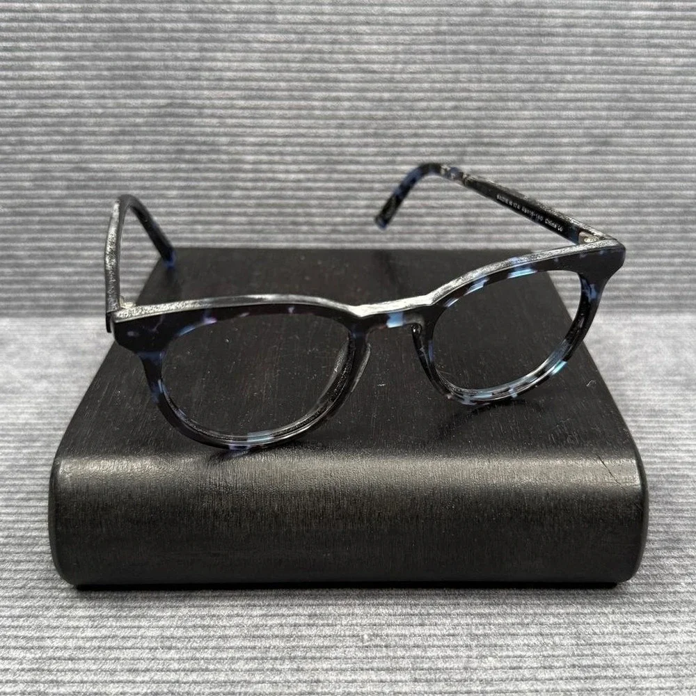 Warby Parker Sadie‎ N 174 Blue Tortoise Eyeglasses Frames 46-19-140 Marble Wood