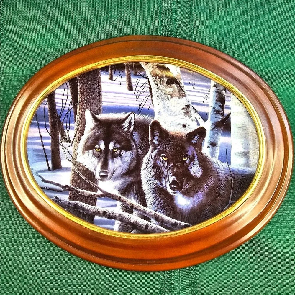 Vintage 1997 The Bradford Exchange Night‎ Watch Wolf Plate Daniel Renn Pierce