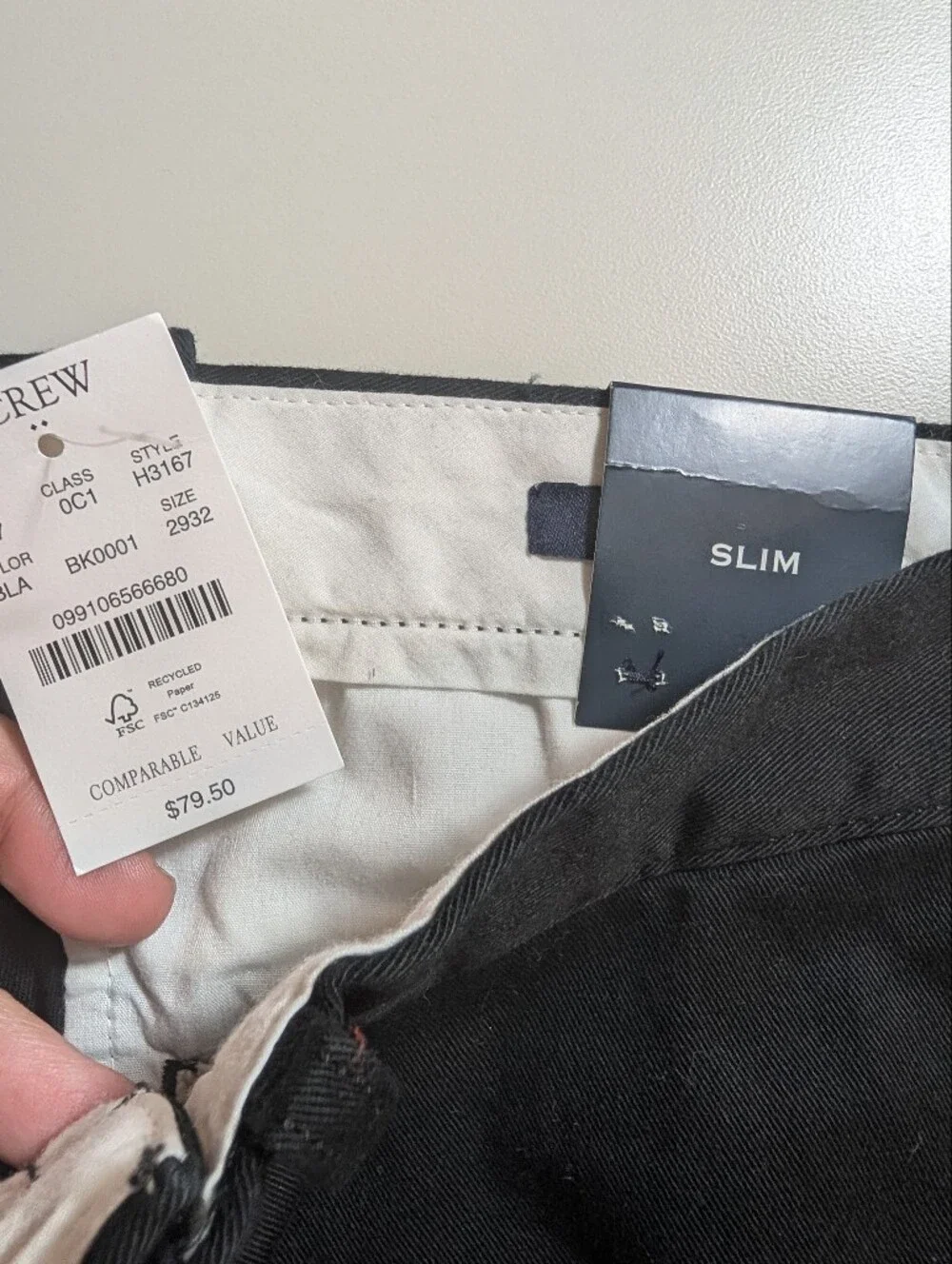 J. Crew slim cut