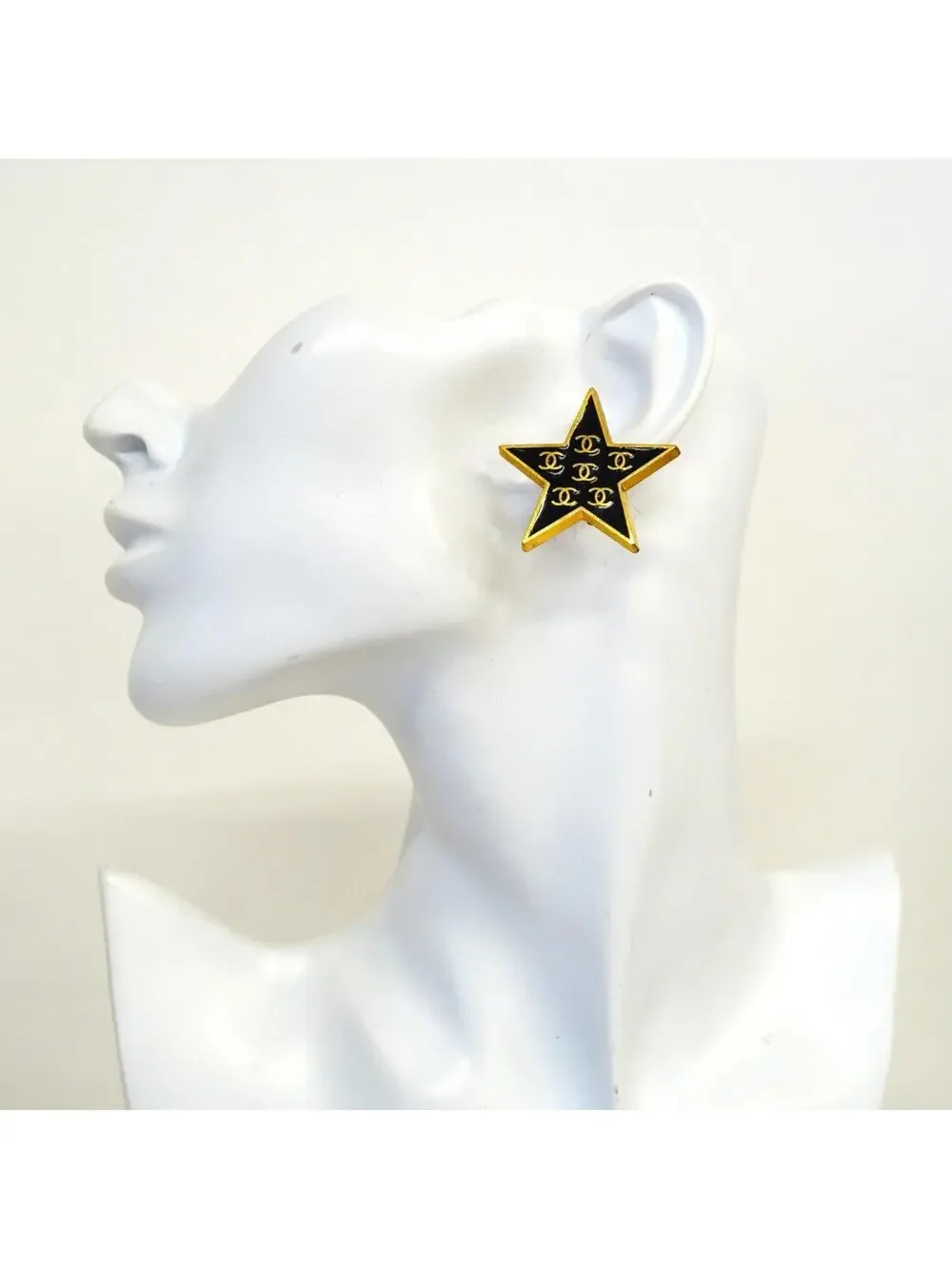 Chanel Cc Logo Star Clip-On Earrings #327436C61B