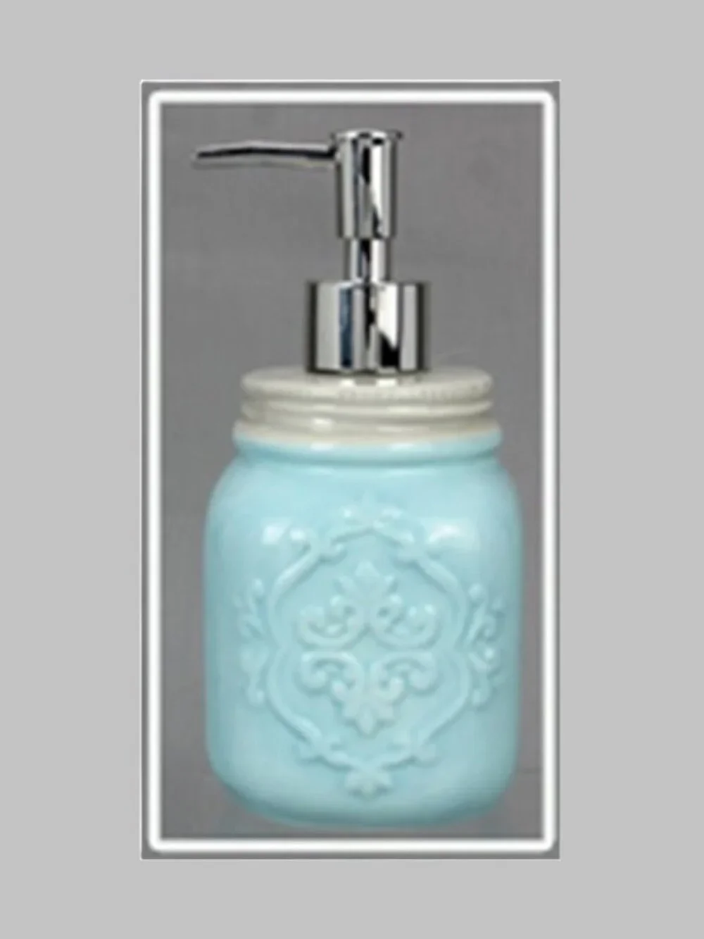 Blue Ceramic Hand Pump Lotion / Hand Soap Dispenser 7