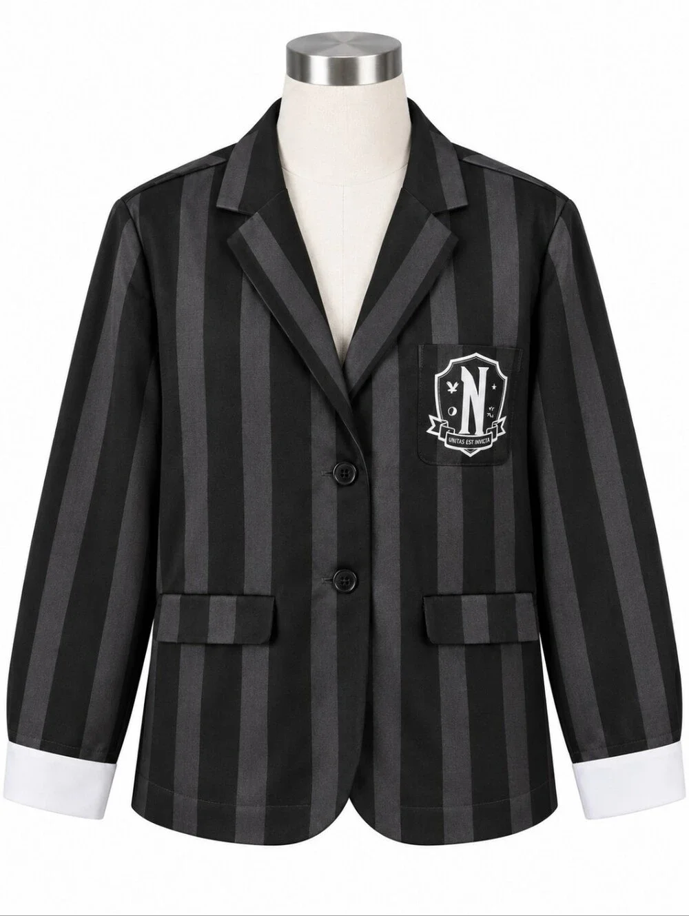 Wednesday Addams Nevermore Academy Costume Blazer Kids Size Medium 8-10 Amscan