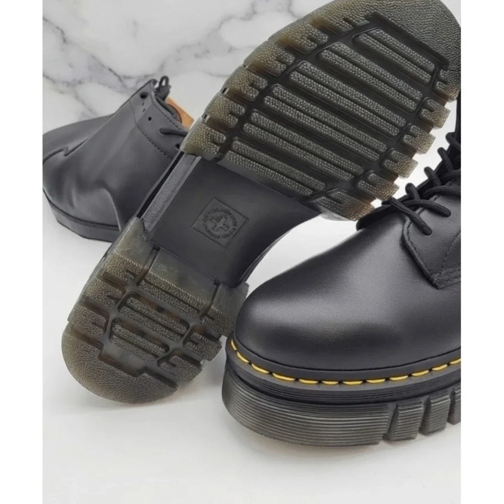 Dr. Martens Audrick 20I Black Nappa Lux Knee High Platform Boots Size US 12
