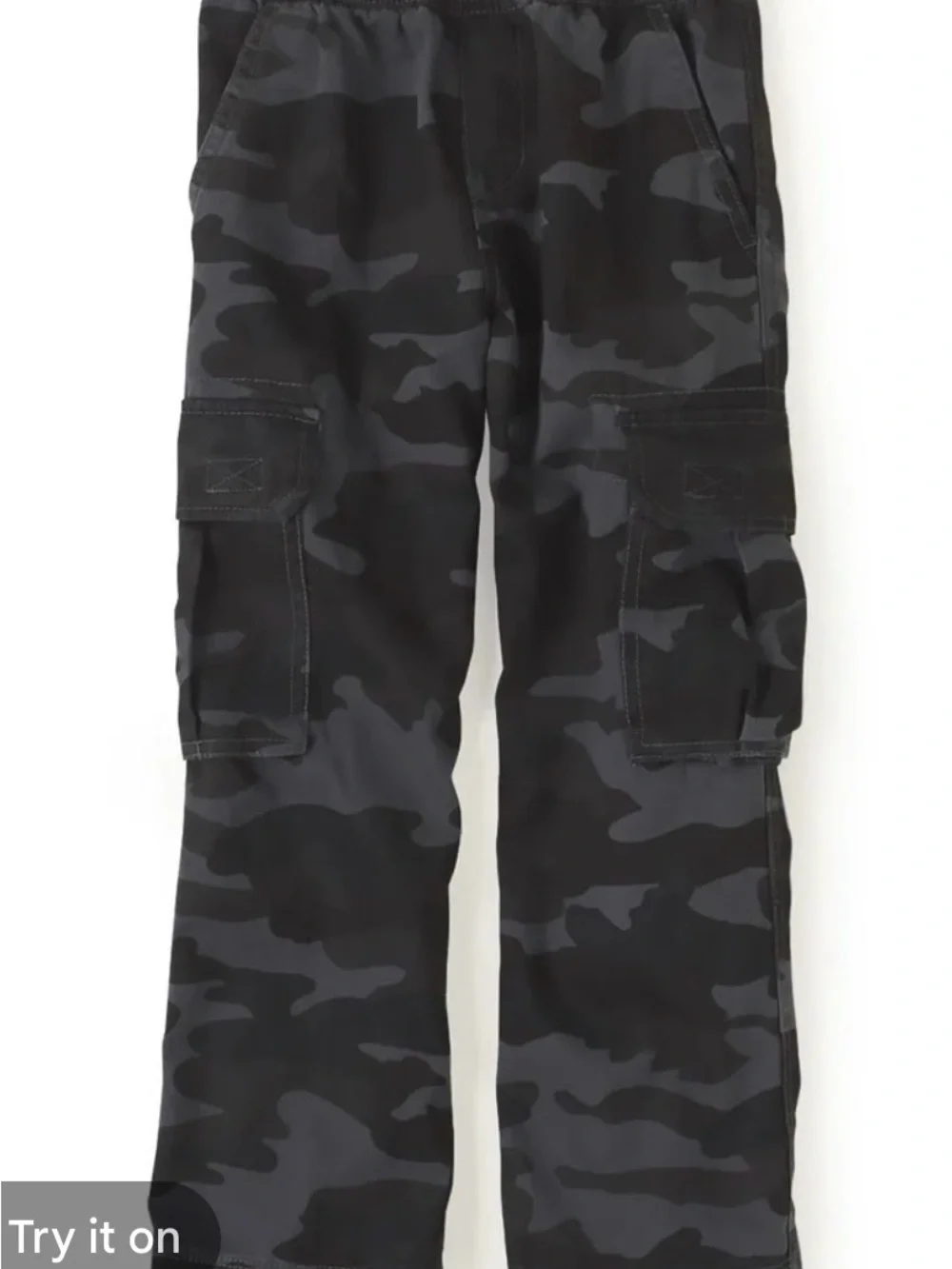 The Children's Place Black & Charcoal Camo Cargo Joggers