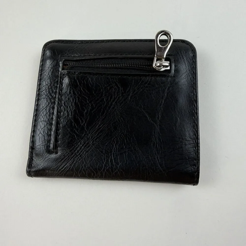 Relic Faux Leather Wallet Snap Up Black Credit Card Cash Slot BI Fold 4x3 Unisex