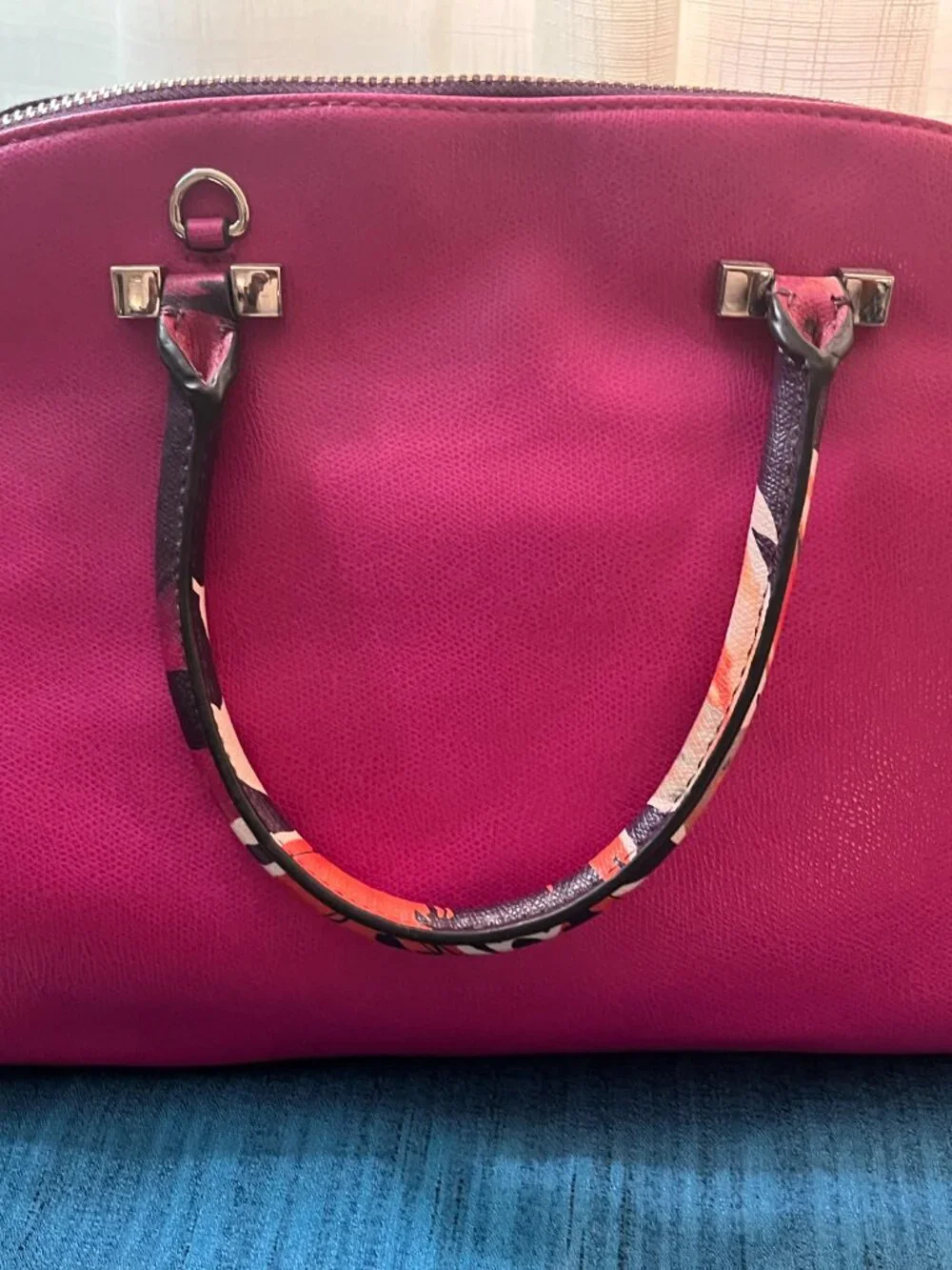 NEW Trina Turk Floral Satchel - Purple/Pink