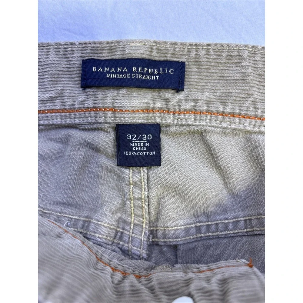 Vintage Banana Republic Corduroy Pants Mens 32x30 Tan Straight 100% Cotton