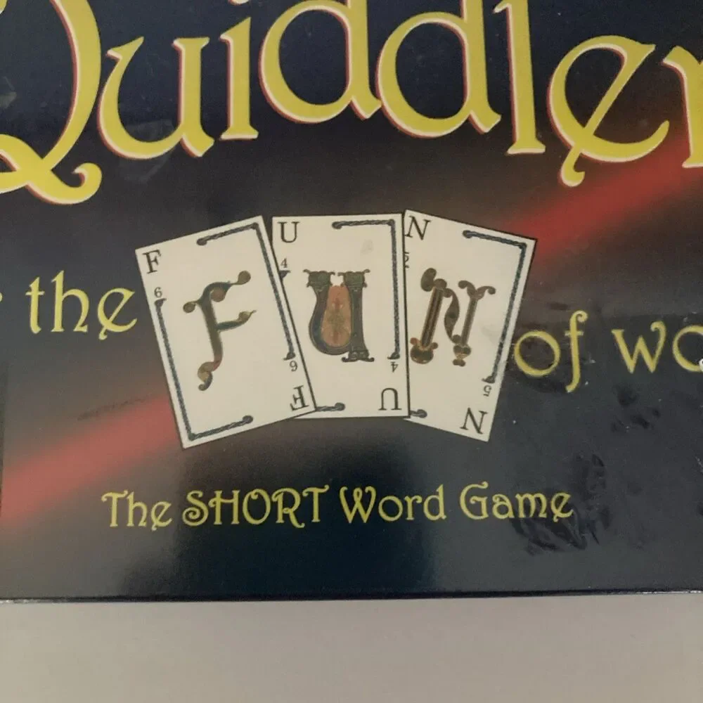 1998 Set QUIDDLER The Short Word Game Family Game Night 1-8 Players New Sealed