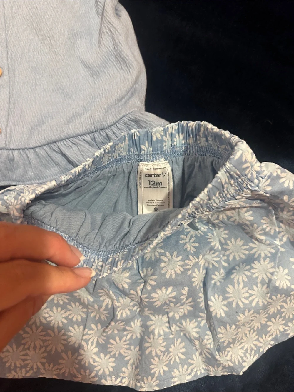 Carter's Light Blue Floral Skort Set