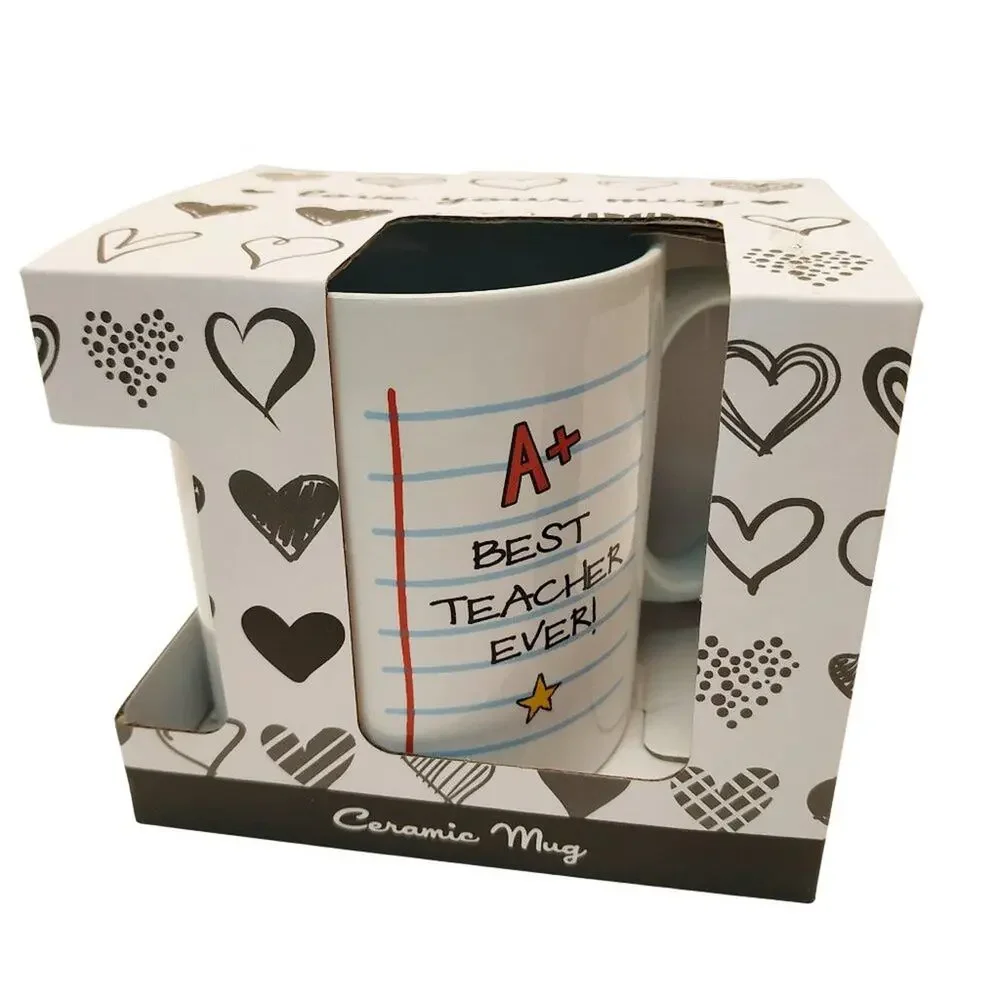 A+ Best Teacher Ever Ceramic 20oz Mug