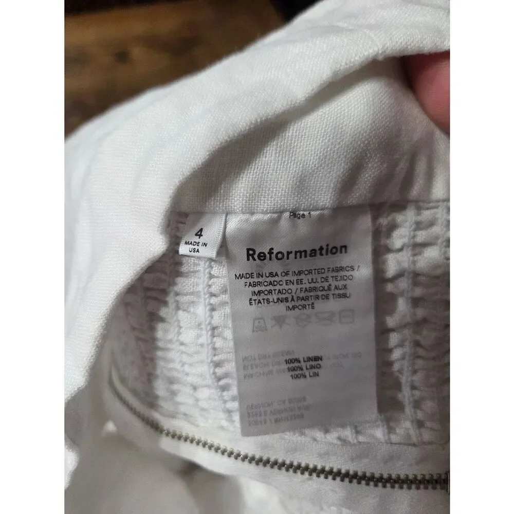 Reformation white linen