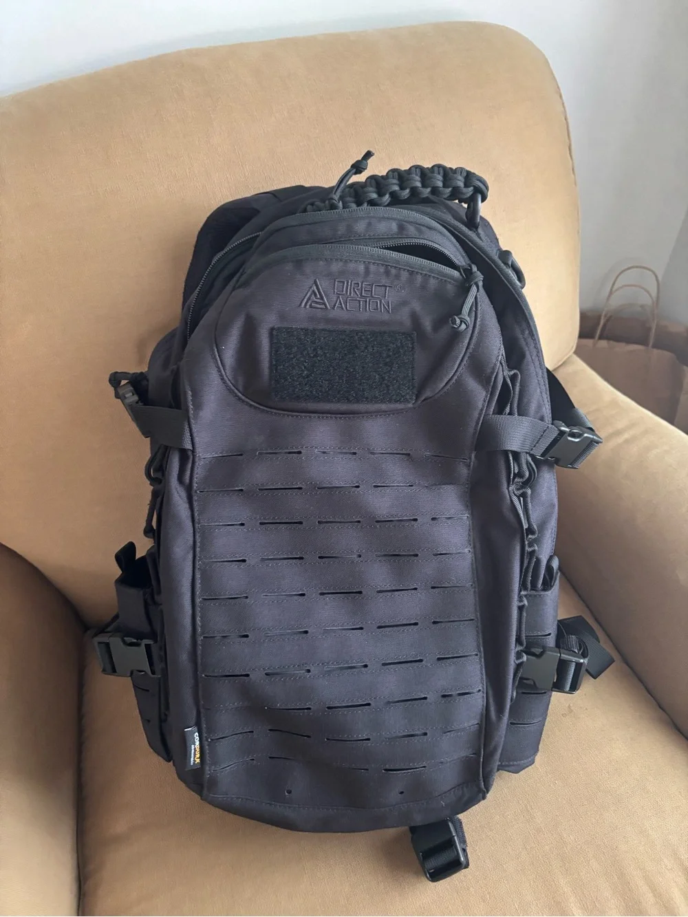 Direct Action Dragon Egg Mk II Tactical Backpack Black 25 Liter Capacity