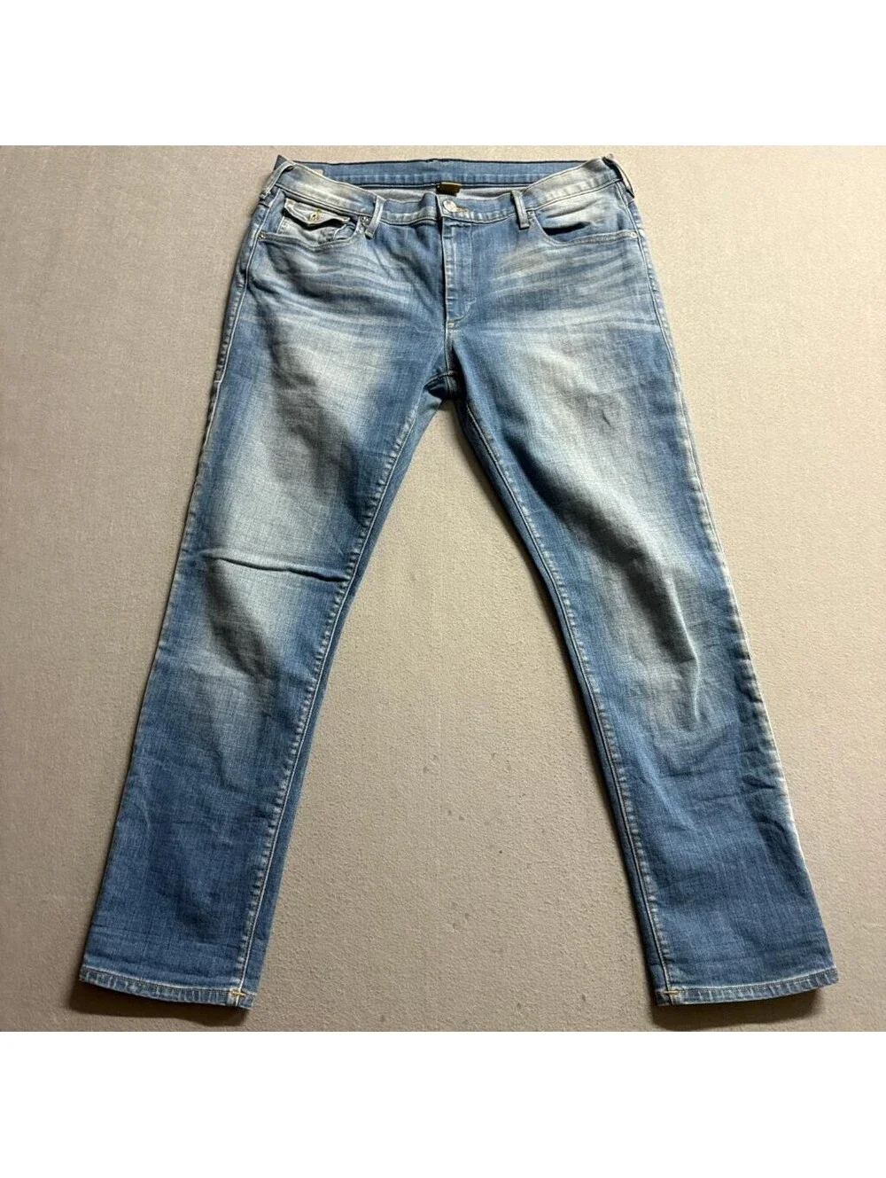 True Religion Audrey Slim Boyfriend Jeans Womens Size 30 Blue Denim Stretch USA