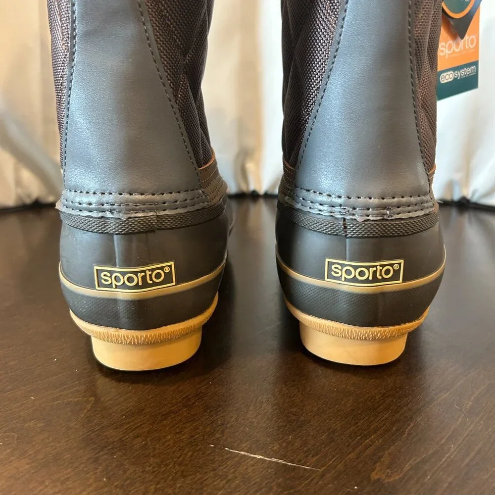 Sporto‎ NWB Deal Women's Waterproof Duck Boot, Chocolate Brown 9