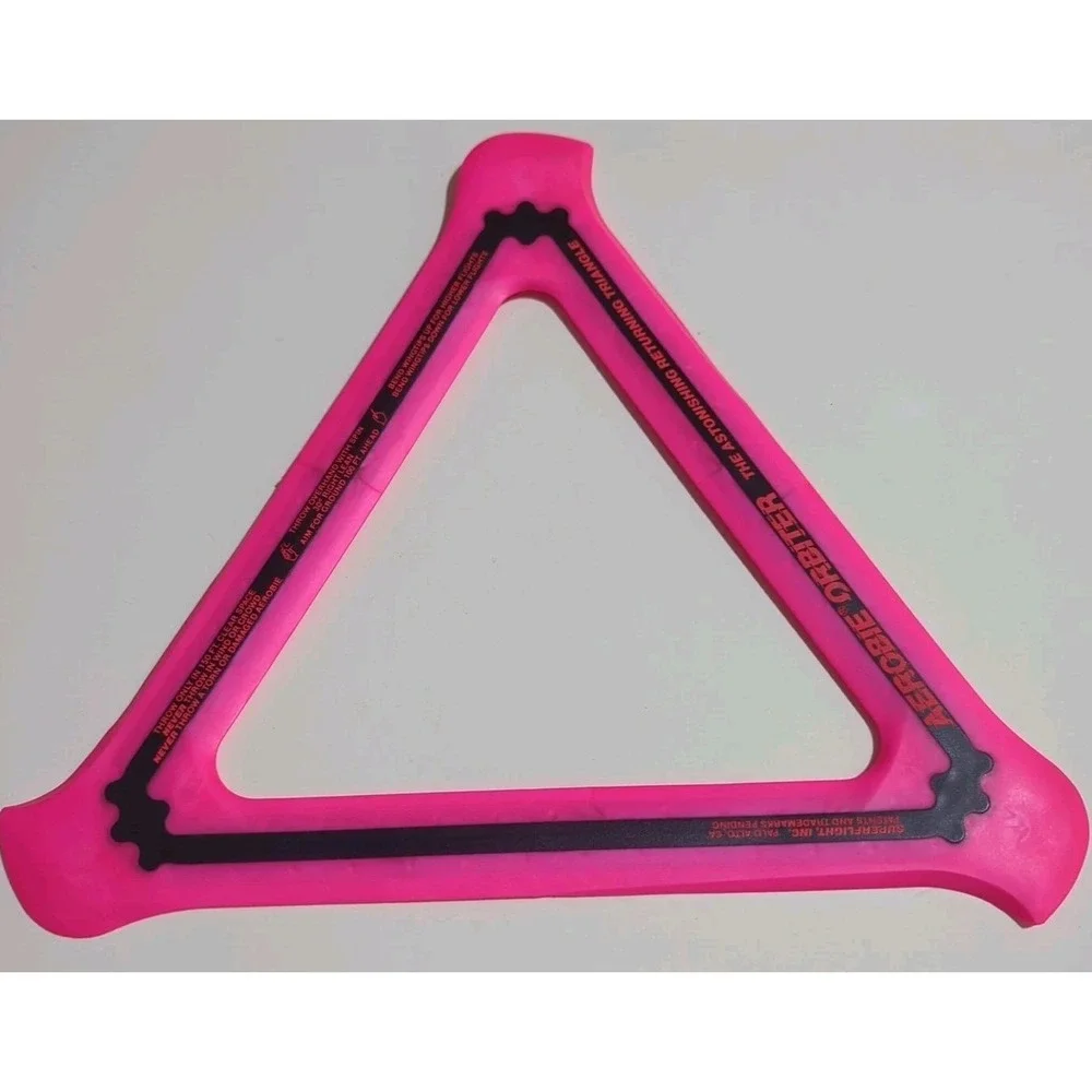 Vintage Aerobie orbiter By‎ Alan Adler Triangle Pink 90's