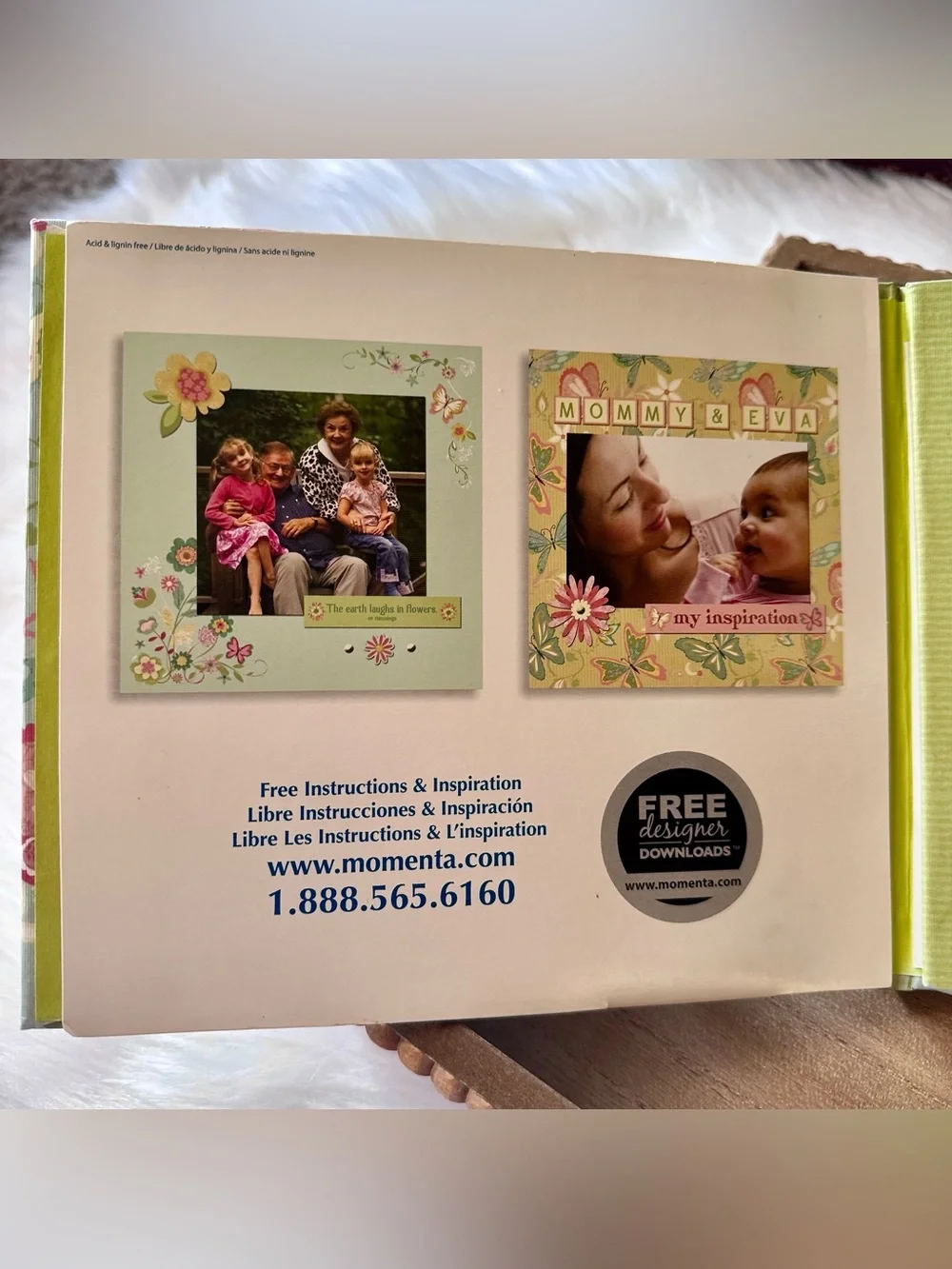 Momenta ATD 6x6 Scrapbook Album Kit Bundle Floral Butterfly Paper‎ Craft Set