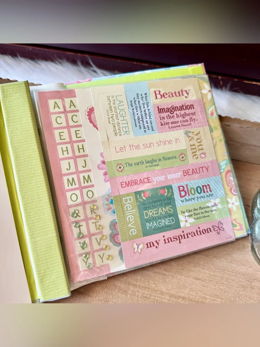 Momenta ATD 6x6 Scrapbook Album Kit Bundle Floral Butterfly Paper‎ Craft Set