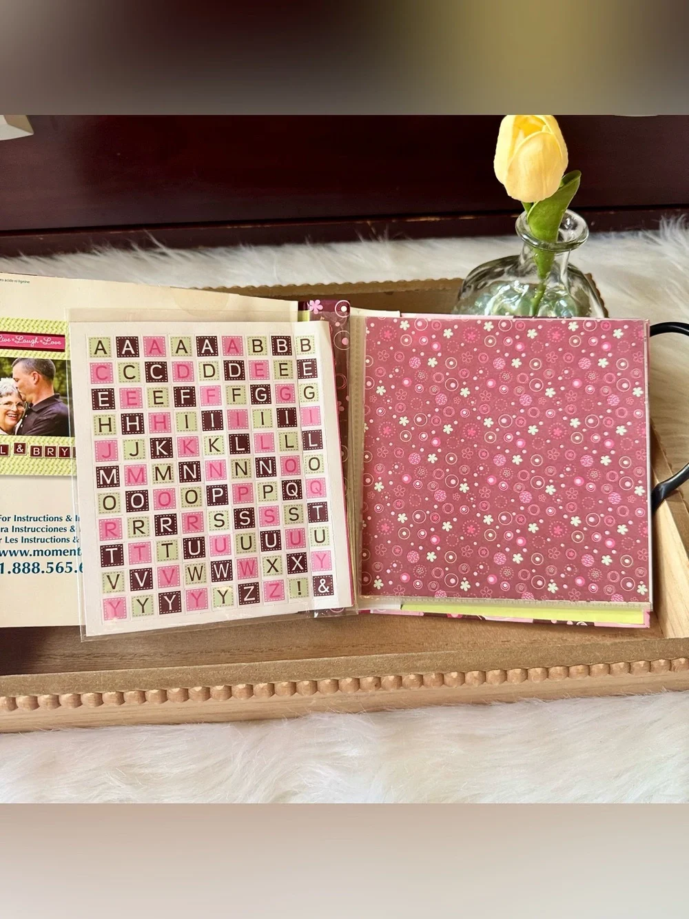 Momenta ATD 6x6 Scrapbook Album Kit Bundle Floral Butterfly Paper‎ Craft Set