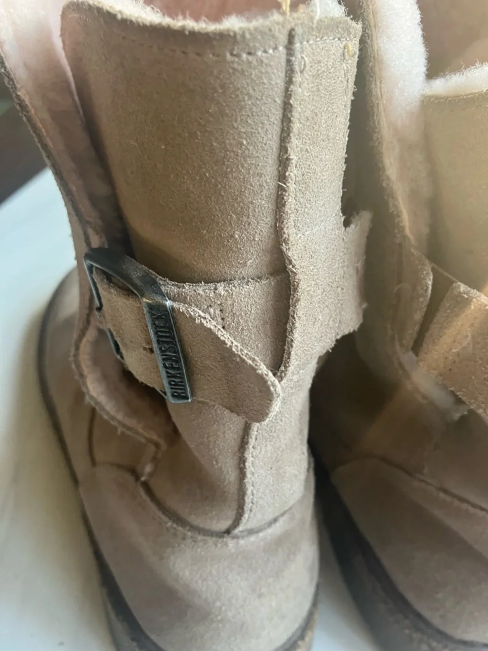 Birkenstock Uppsala Suede Shearling Boot in Taupe