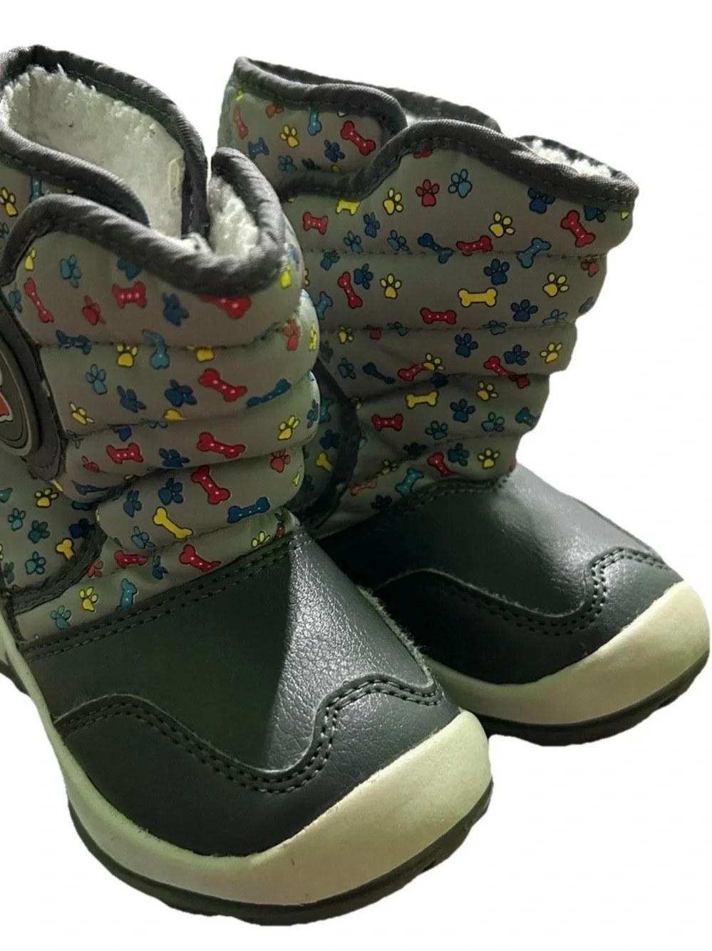 Toddler Paw Patrol Grey Winter Snow Boots Size 6 Water Proof